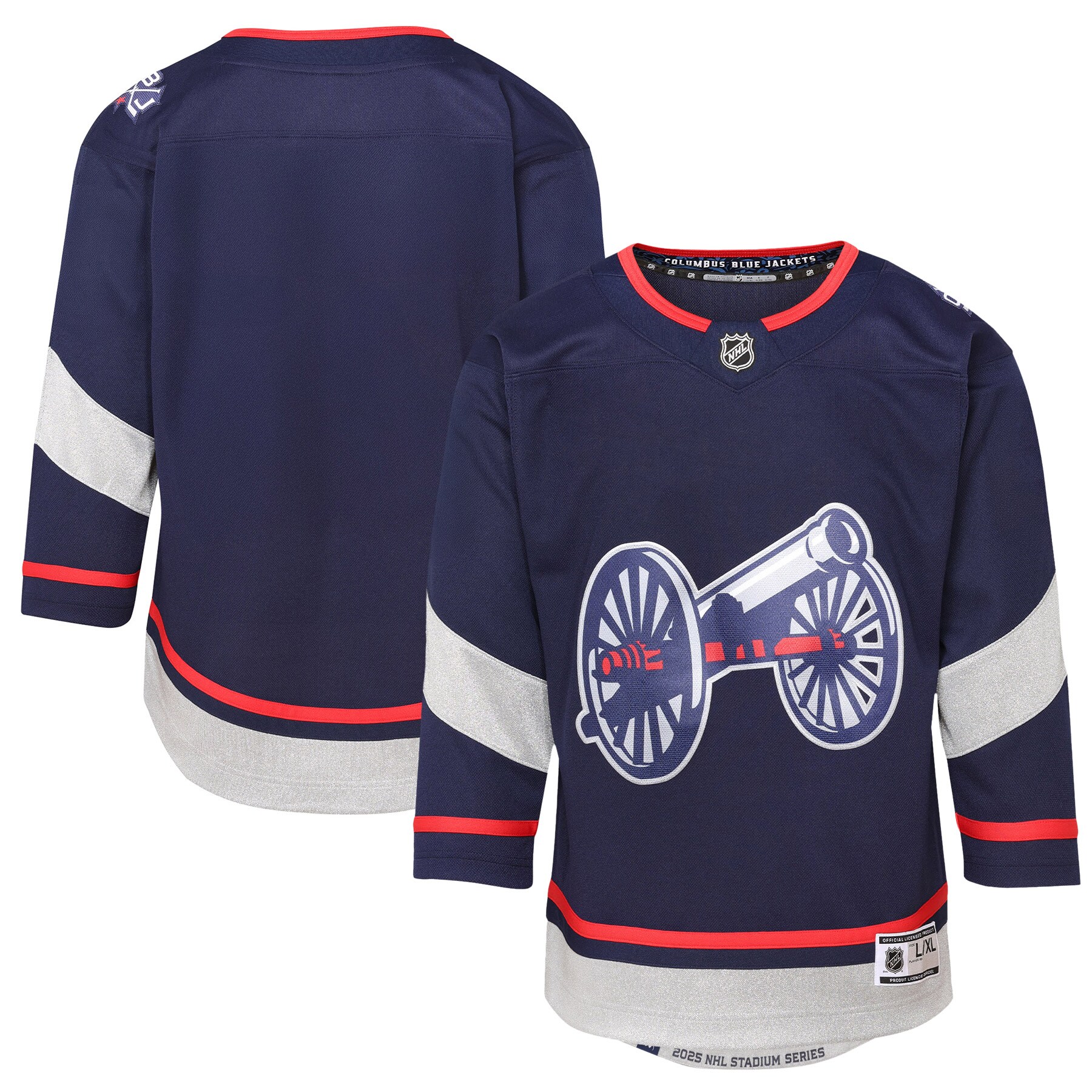 Youth Columbus Blue Jackets Navy 2025 NHL Stadium Series Premier Hockey Jersey - JS703 