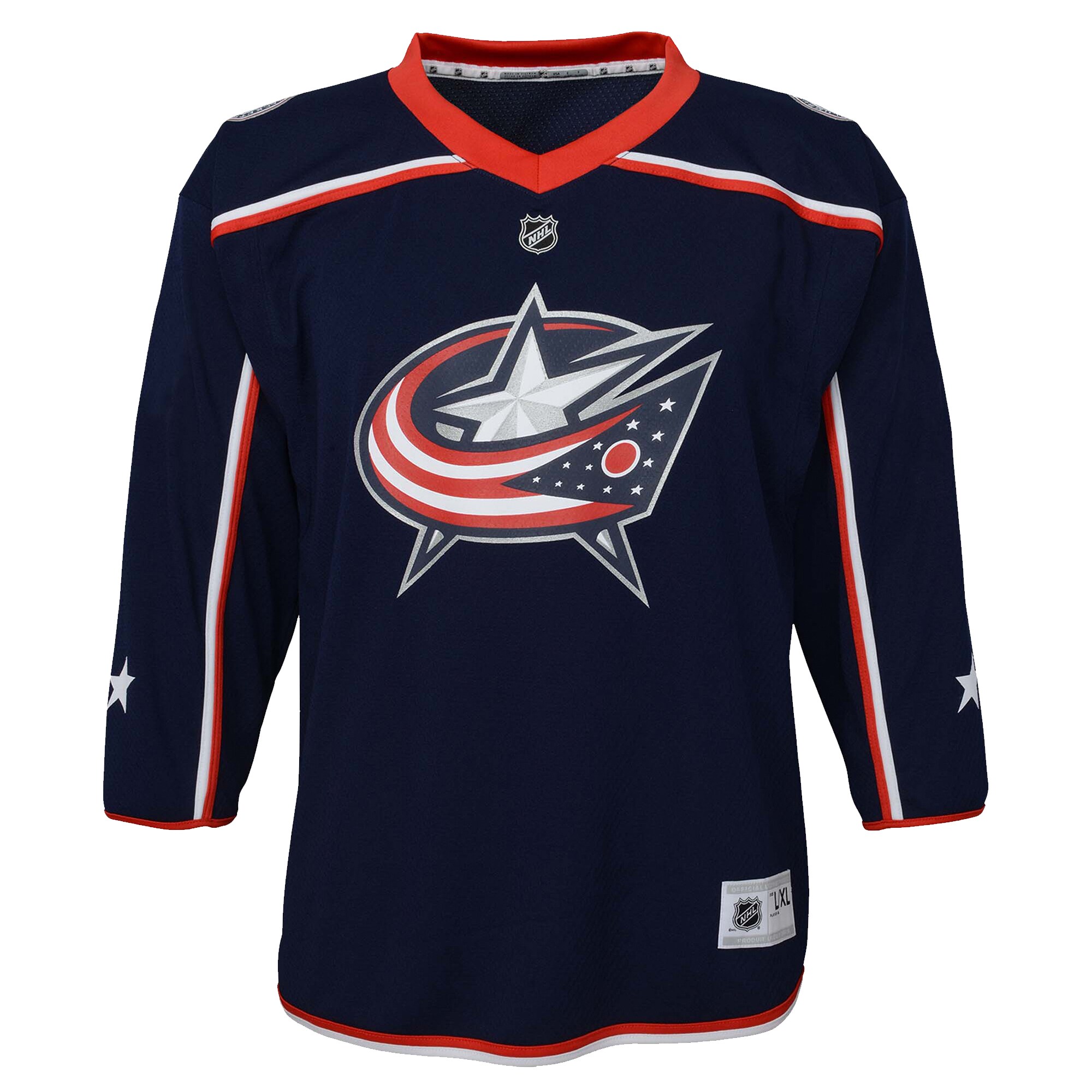 Alternative view of Youth Columbus Blue Jackets Navy Home Custom Hockey Jersey - JS310 