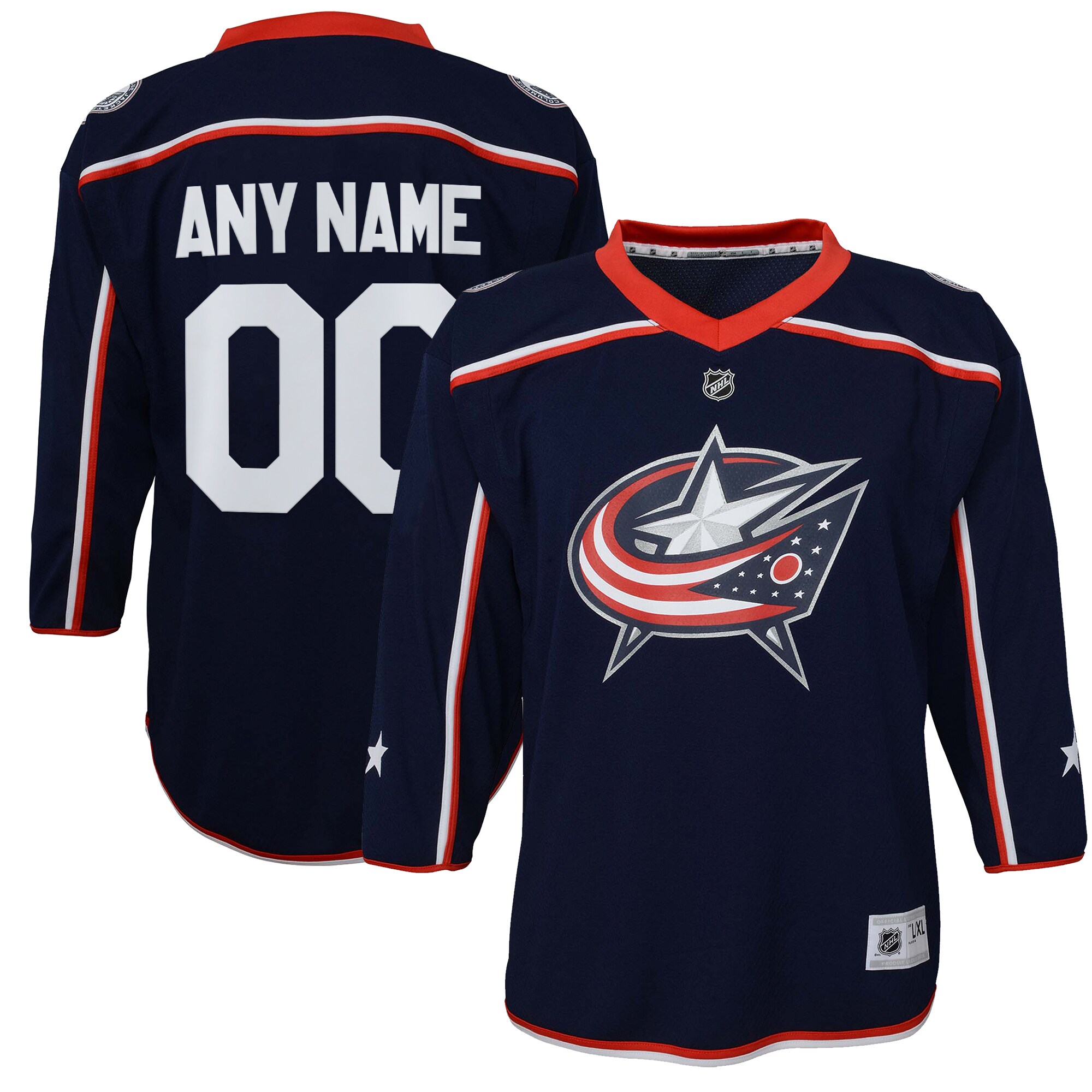 Youth Columbus Blue Jackets Navy Home Custom Hockey Jersey - JS310 