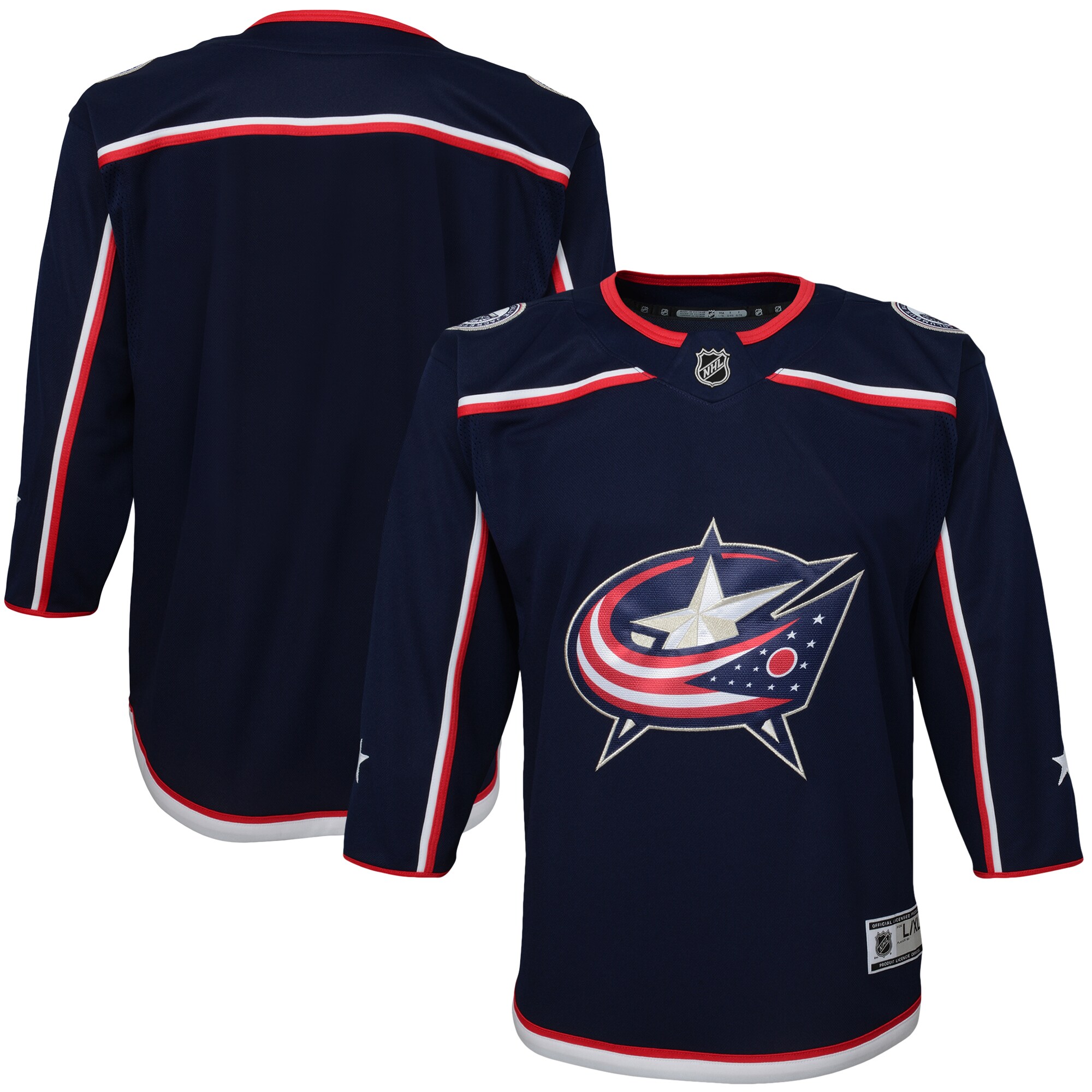 Youth Columbus Blue Jackets Navy Home Premier Hockey Jersey - JS578 
