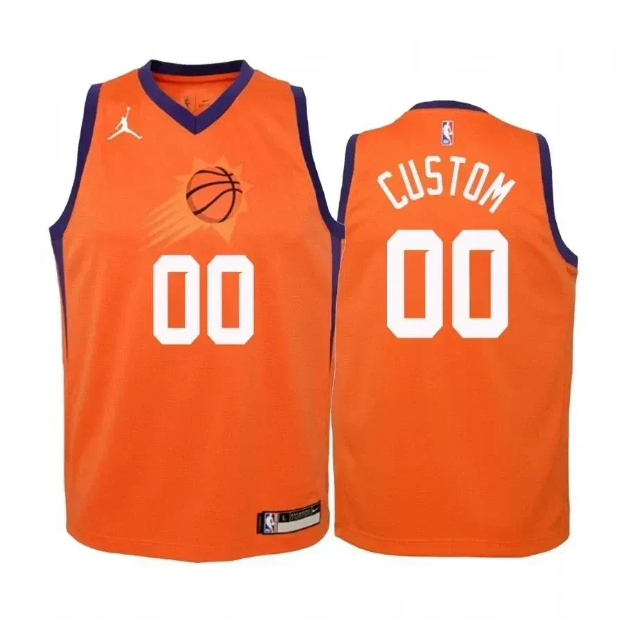 Youth Custom Phoenix Suns Orange Statet Basketball Jersey Jumpman - JS591 