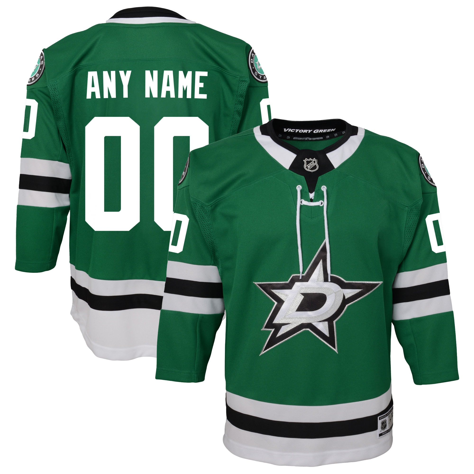 Youth Dallas Stars Green Home Custom Premier Hockey Jersey - JS725 