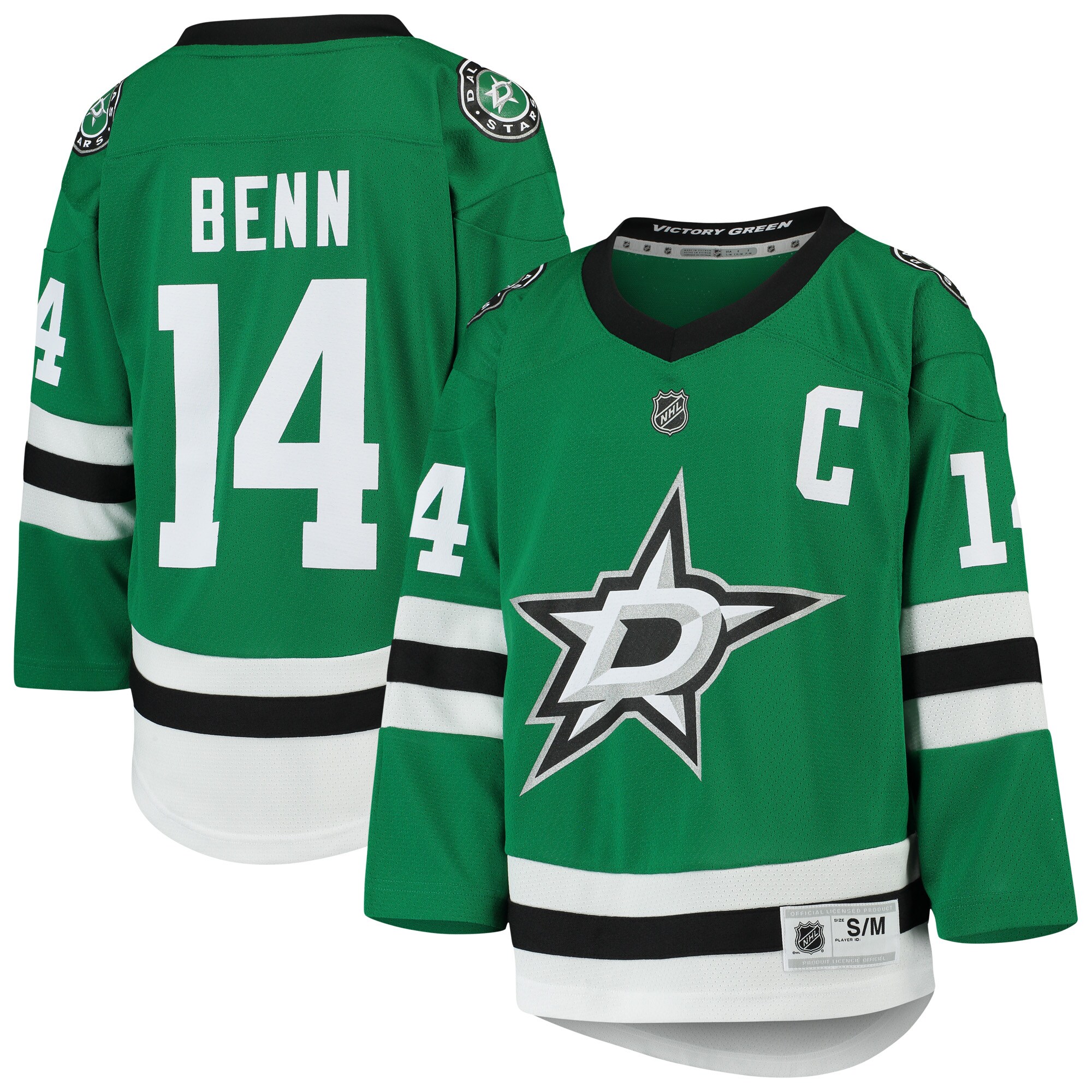 Youth Dallas Stars Jamie Benn Kelly Green Home Player Hockey Jersey - JS632 