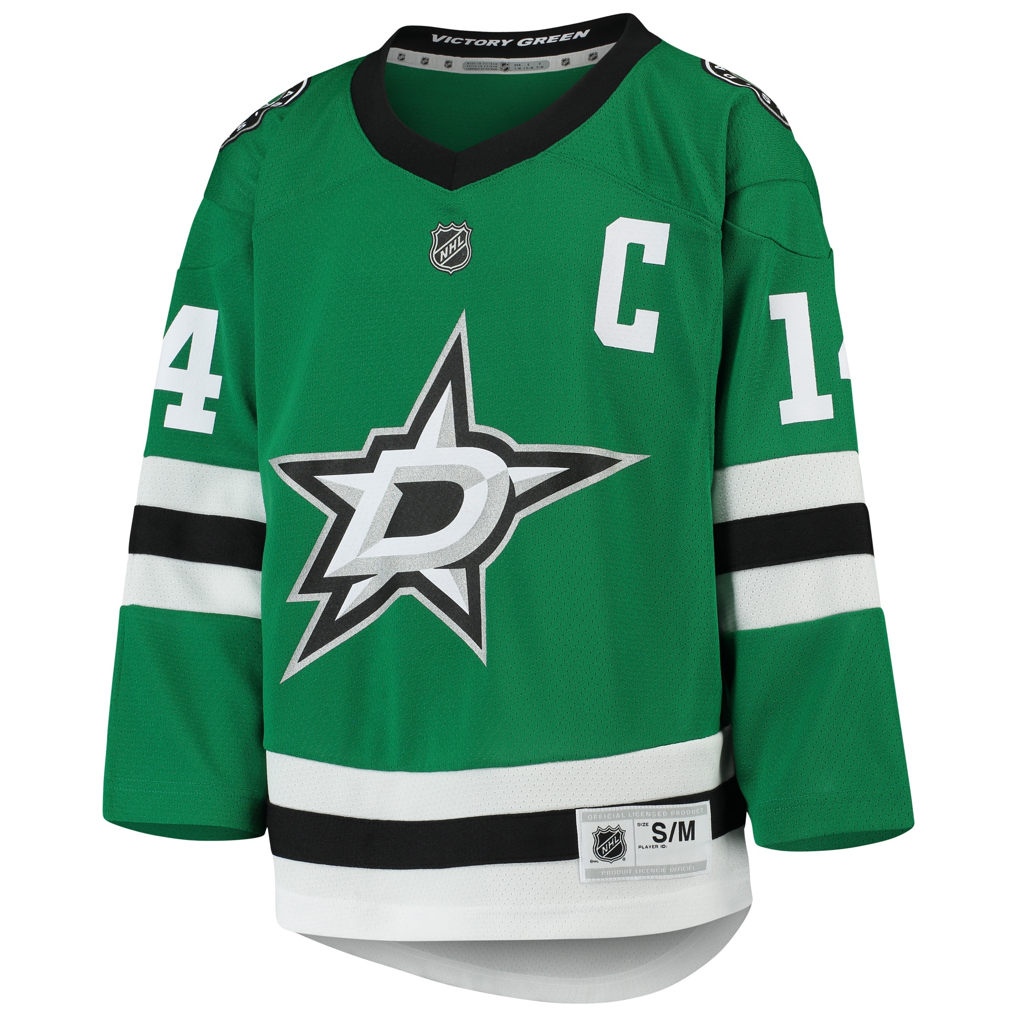 Alternative view of Youth Dallas Stars Jamie Benn Kelly Green Home Player Hockey Jersey - JS632 