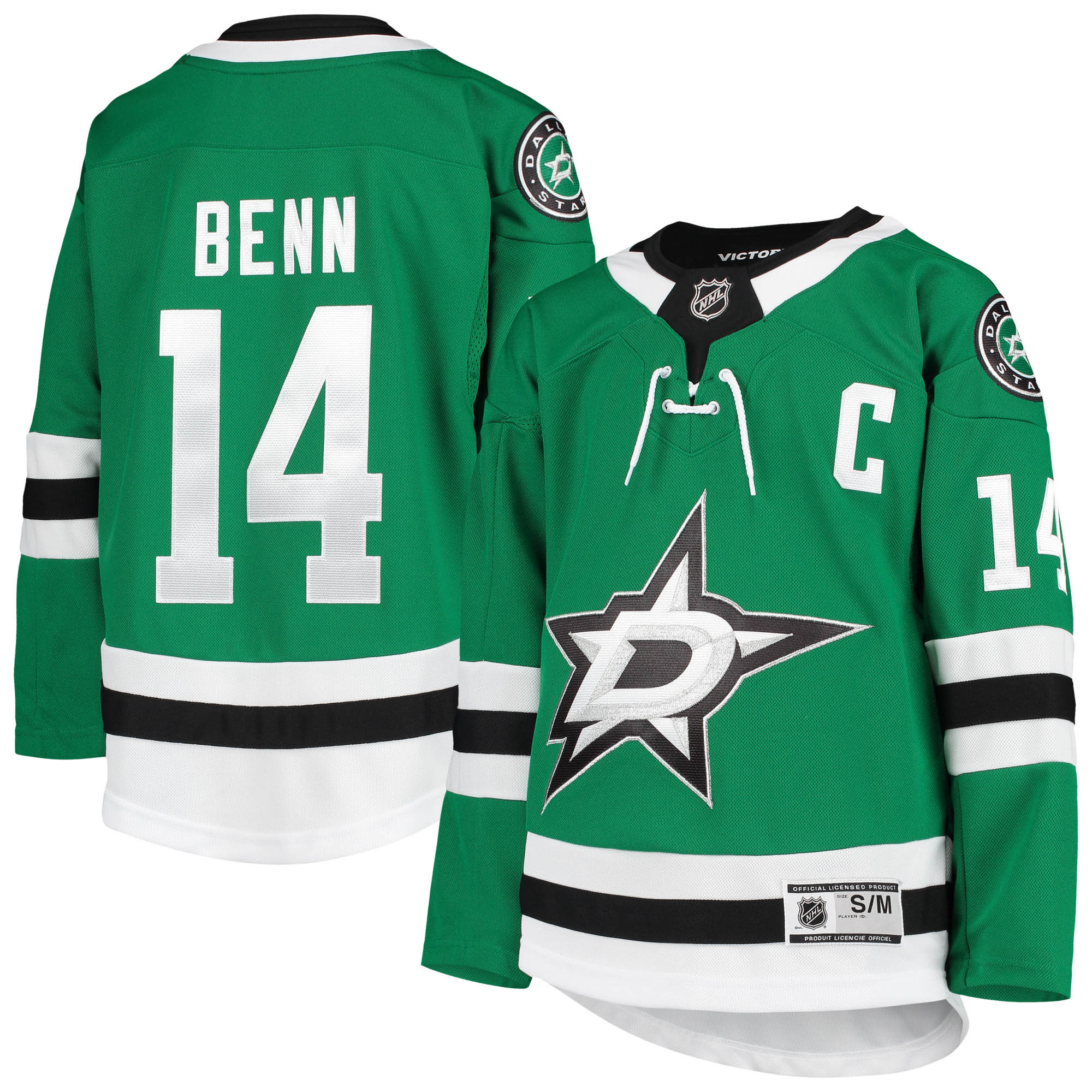 Youth Dallas Stars Jamie Benn Kelly Green Home Premier Player Hockey Jersey - JS111 