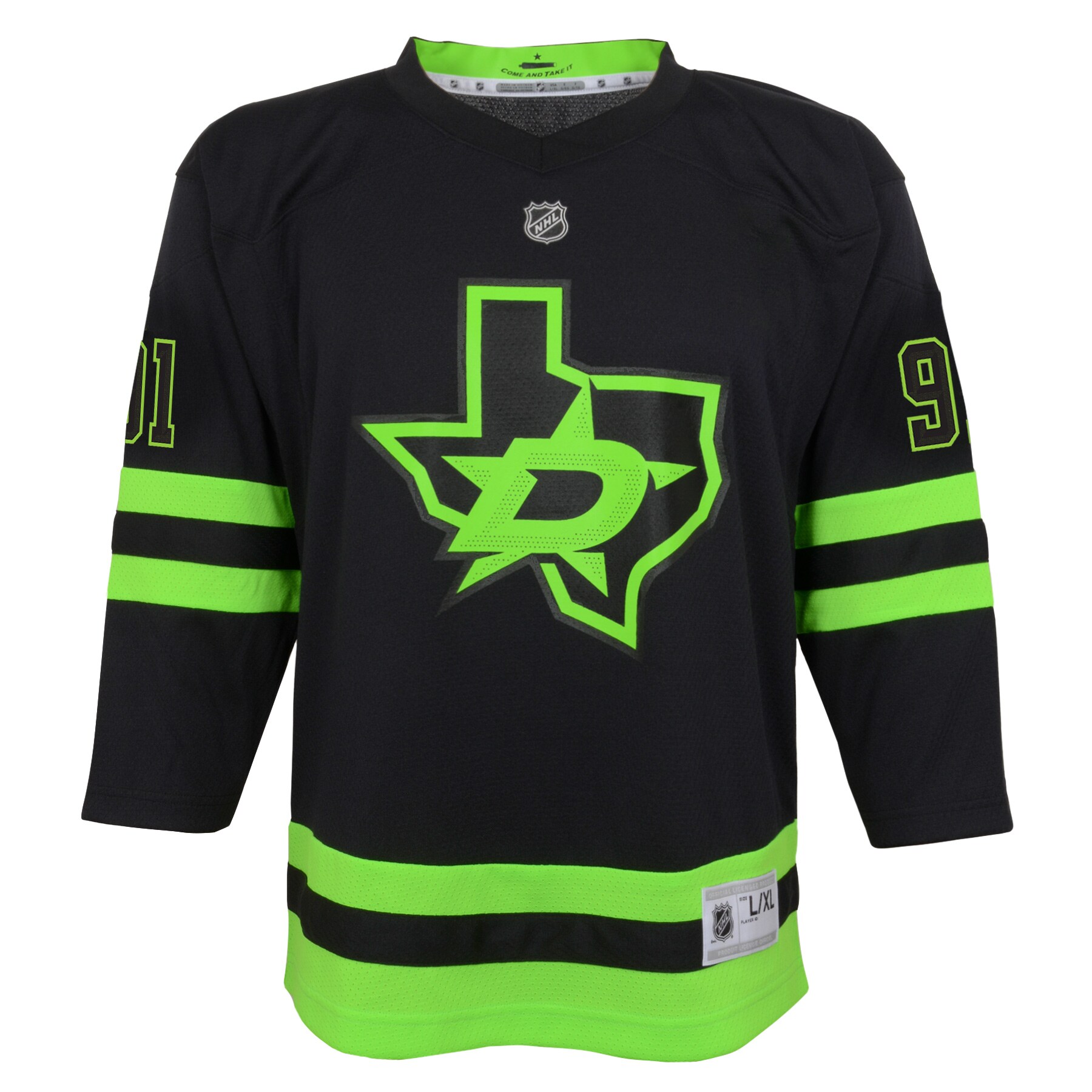 Alternative view of Youth Dallas Stars Tyler Seguin Black 2020/21 Alternate Player Hockey Jersey - JS300 