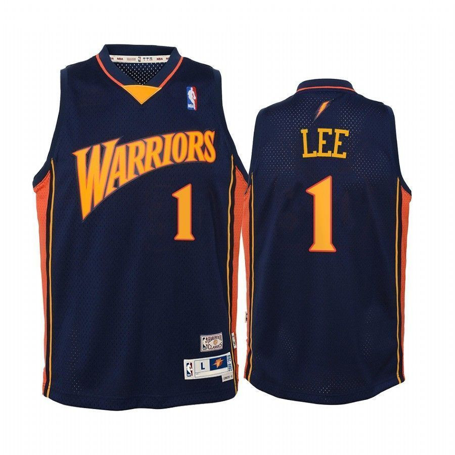 Youth Damion Lee Golden State Warriors Hardwood Classics Basketball Jersey - Navy - JS219 