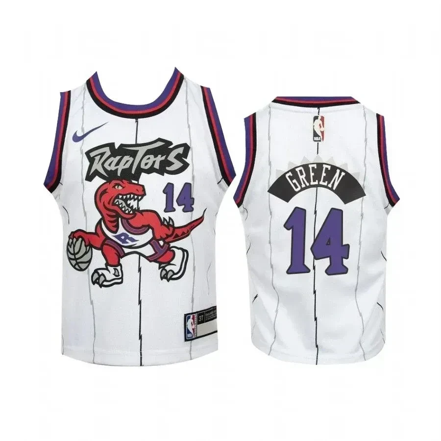 Youth Danny Green Toronto Raptors Kids White Hardwood Classics Basketball Jersey - JS448 