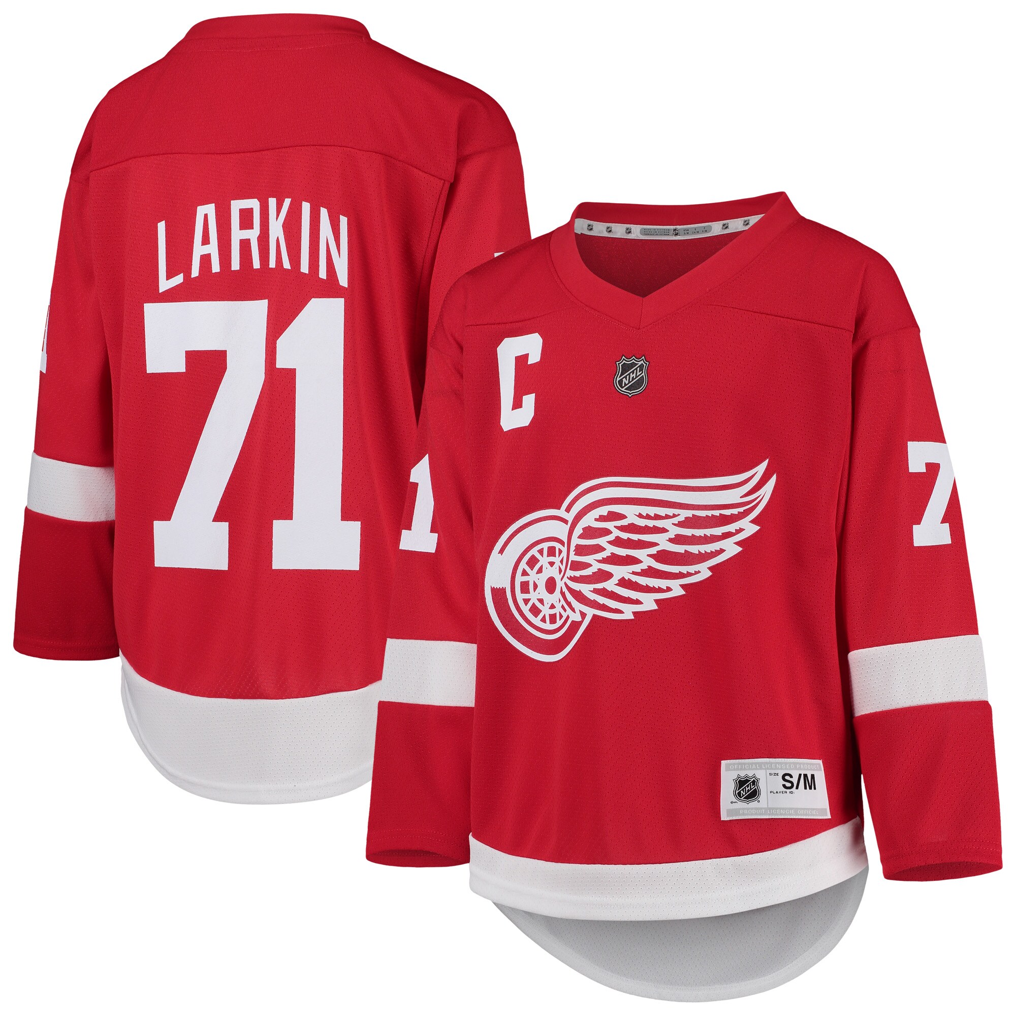 Youth Detroit Red Wings Dylan Larkin Red Home Player Hockey Jersey - JS595 