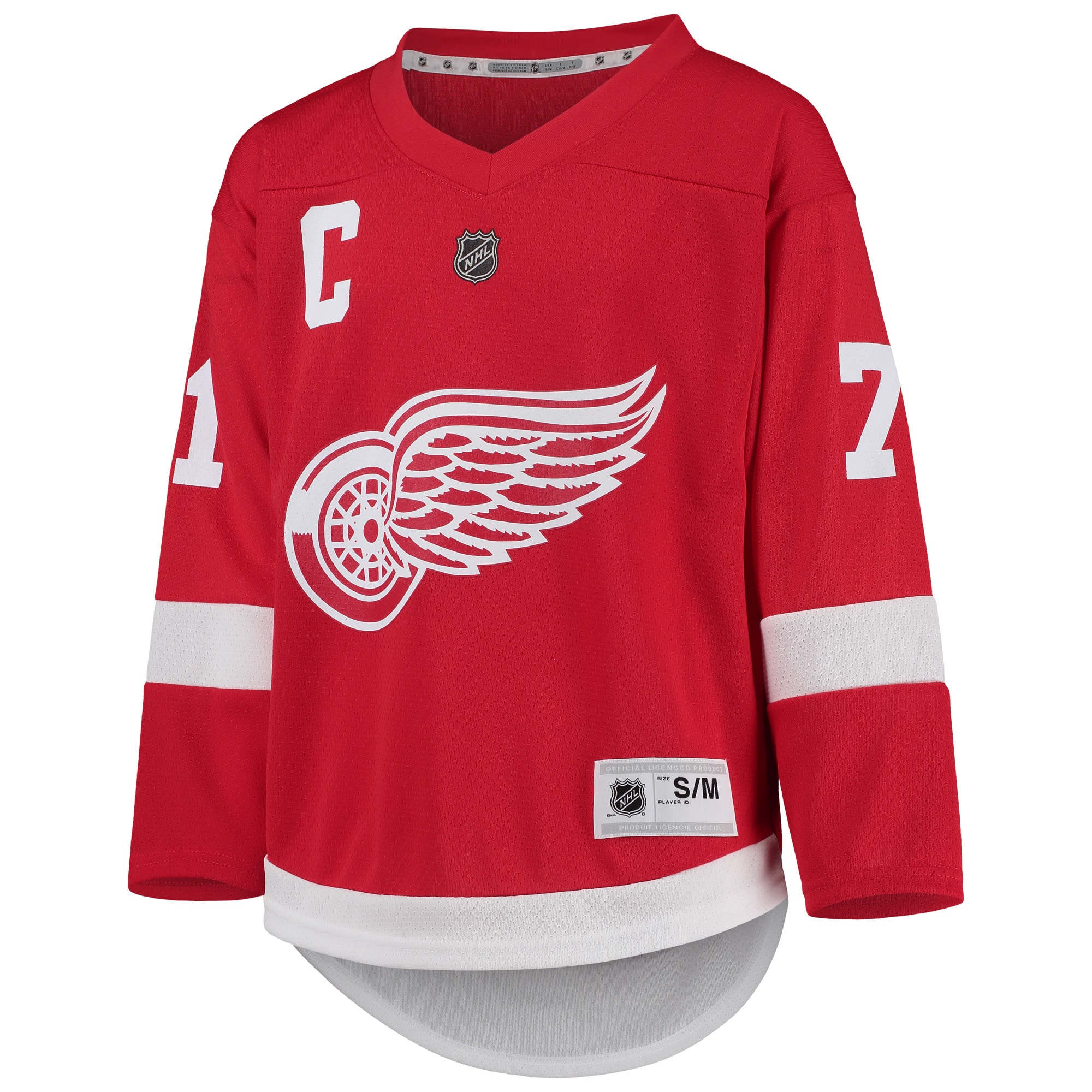 Alternative view of Youth Detroit Red Wings Dylan Larkin Red Home Player Hockey Jersey - JS595 