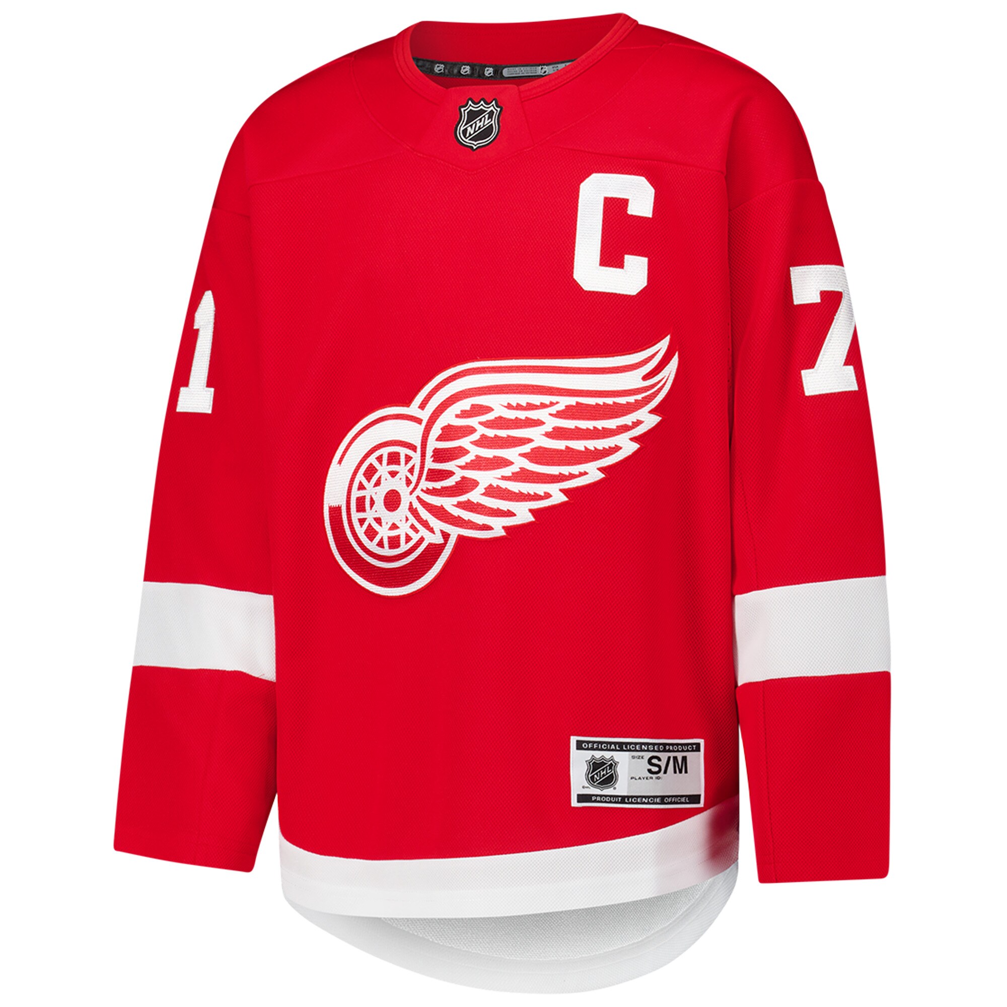 Alternative view of Youth Detroit Red Wings Dylan Larkin Red Home Premier Player Hockey Jersey - JS233 