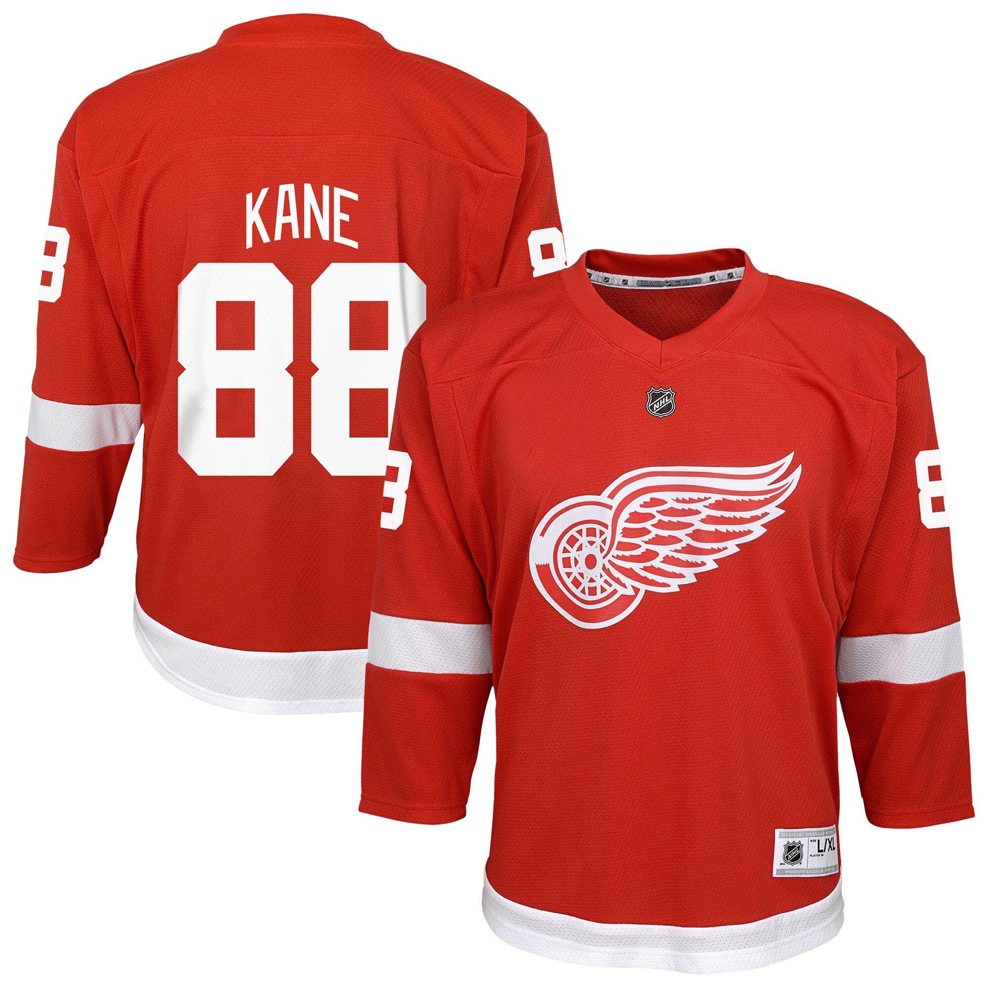 Youth Detroit Red Wings Patrick Kane Red Alternate Player Hockey Jersey - JS387 