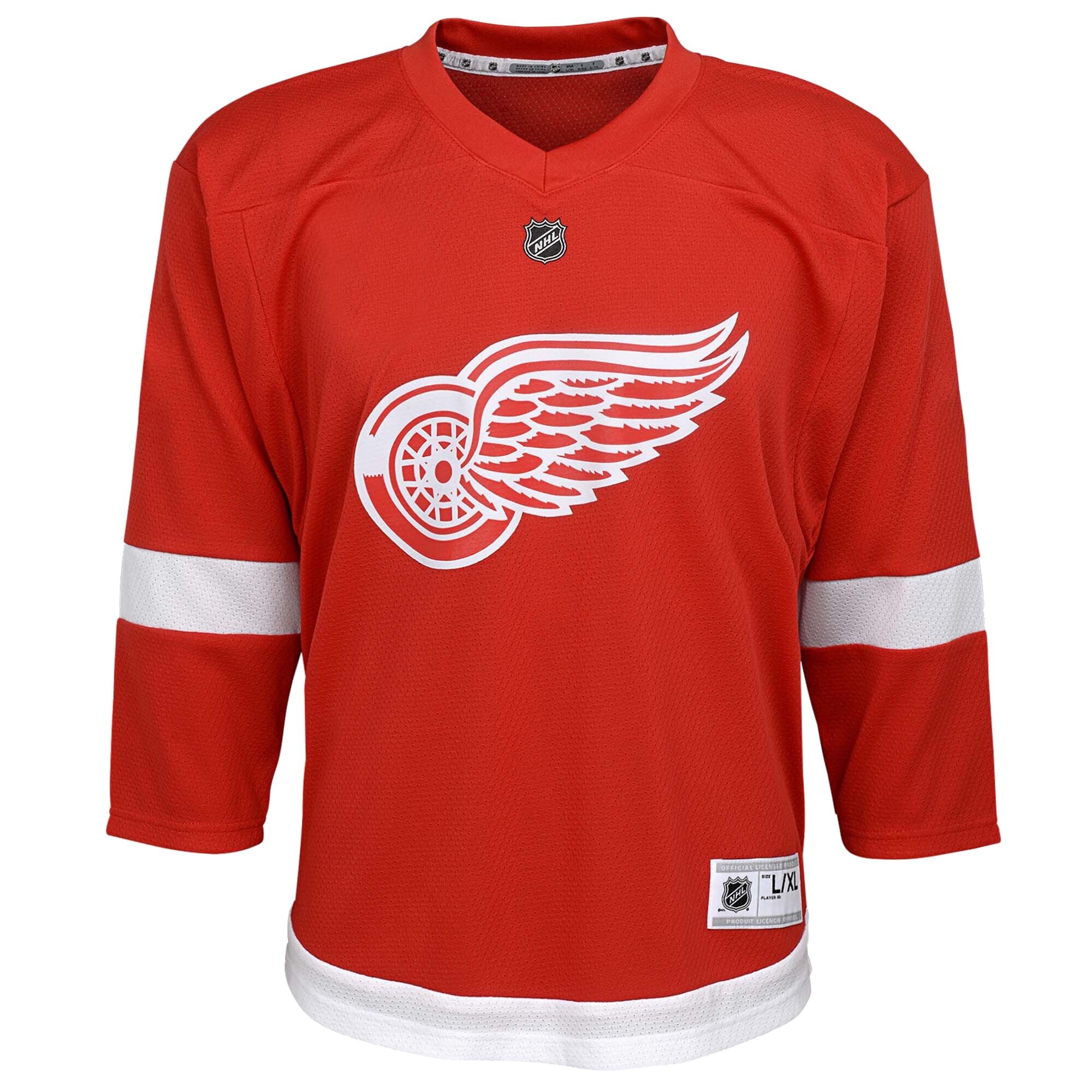 Alternative view of Youth Detroit Red Wings Red Home Blank Hockey Jersey - JS256 