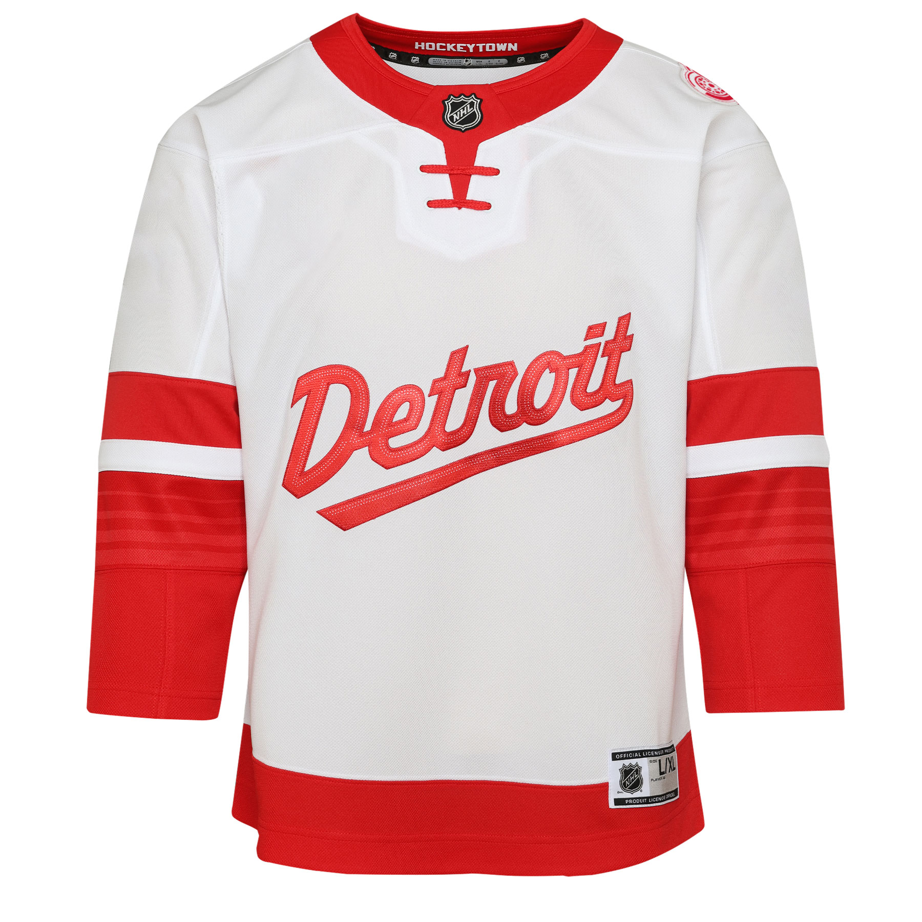 Alternative view of Youth Detroit Red Wings White 2025 NHL Stadium Series Premier Hockey Jersey - JS948 