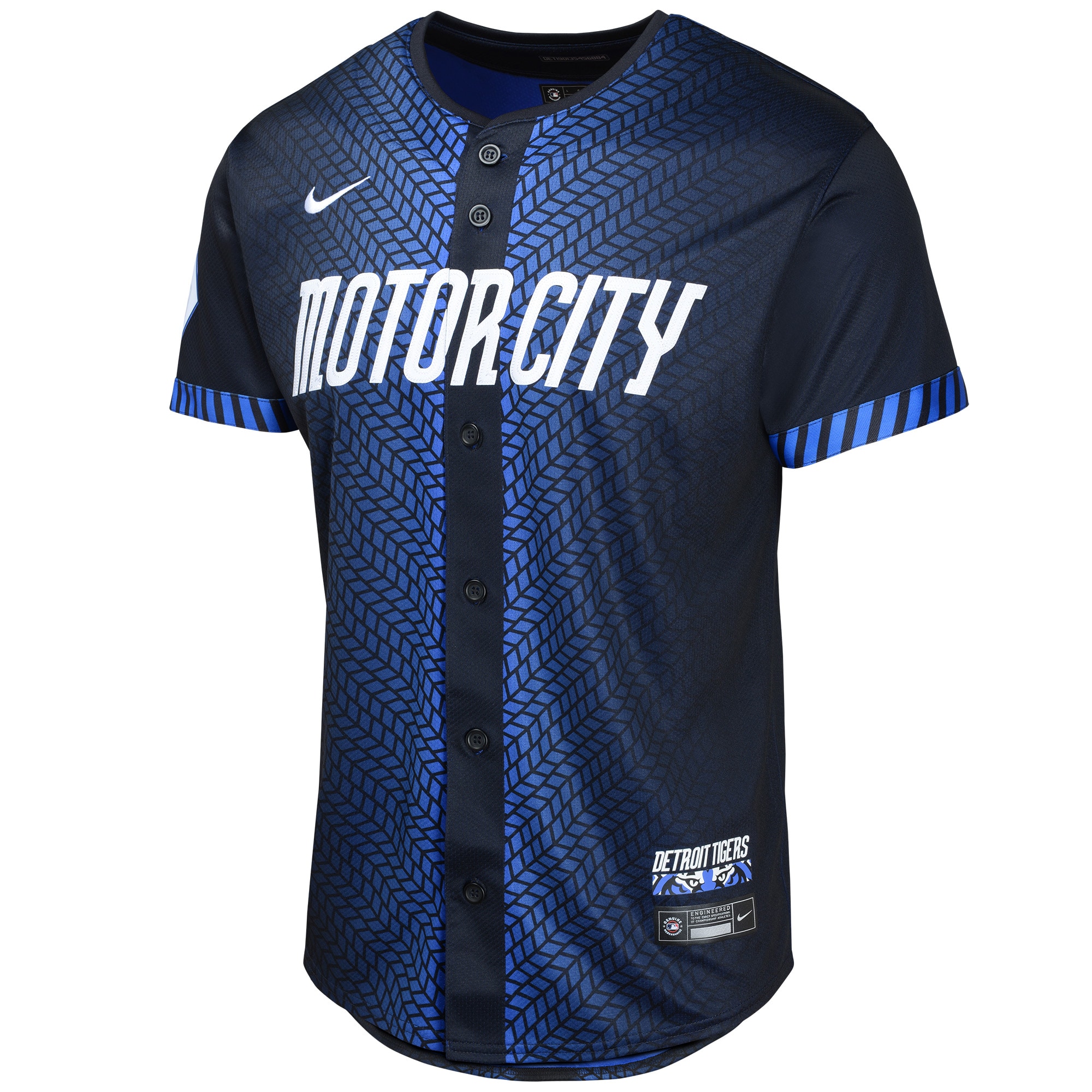 Alternative view of Youth Detroit Tigers Javier Baez Navy 2024 City Connect Limited Jersey