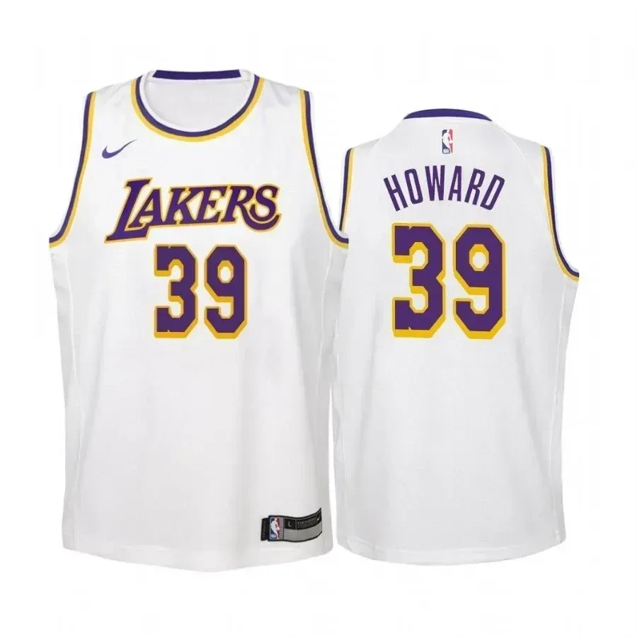 Youth Dwight Howard Los Angeles Lakers Association Basketball Jersey - White - JS243 