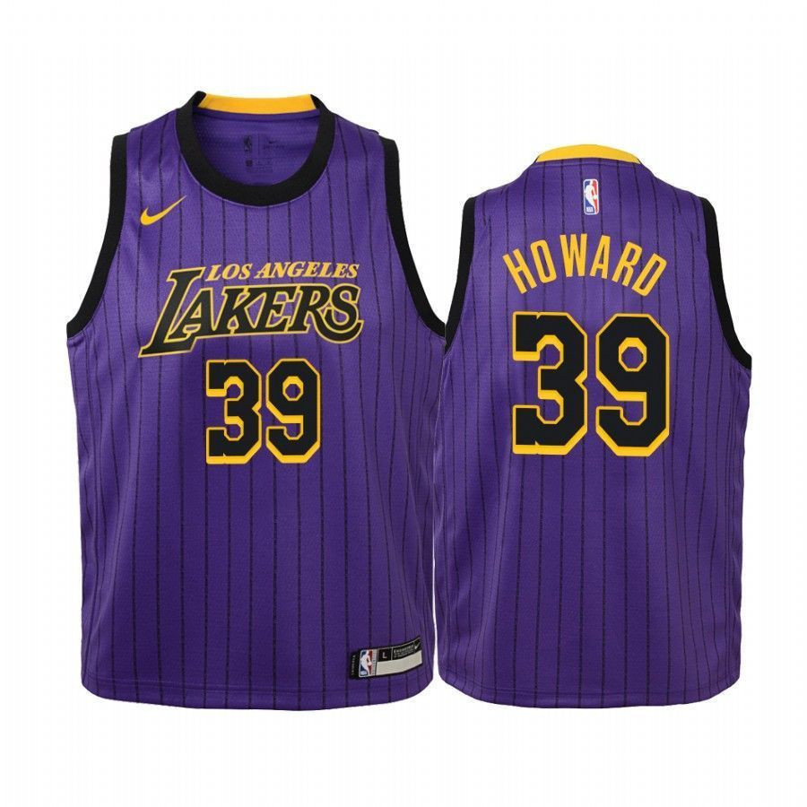 Youth Dwight Howard Los Angeles Lakers City Basketball Jersey Purple - JS364 