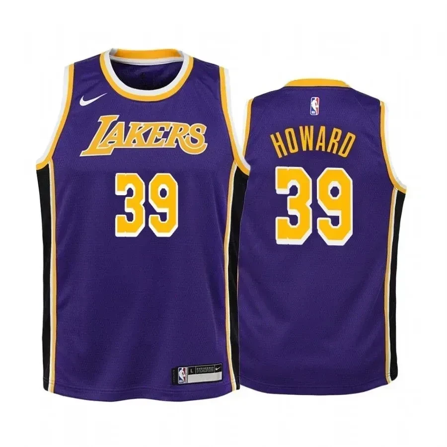 Youth Dwight Howard Los Angeles Lakers Statet Basketball Jersey - Purple - JS977 