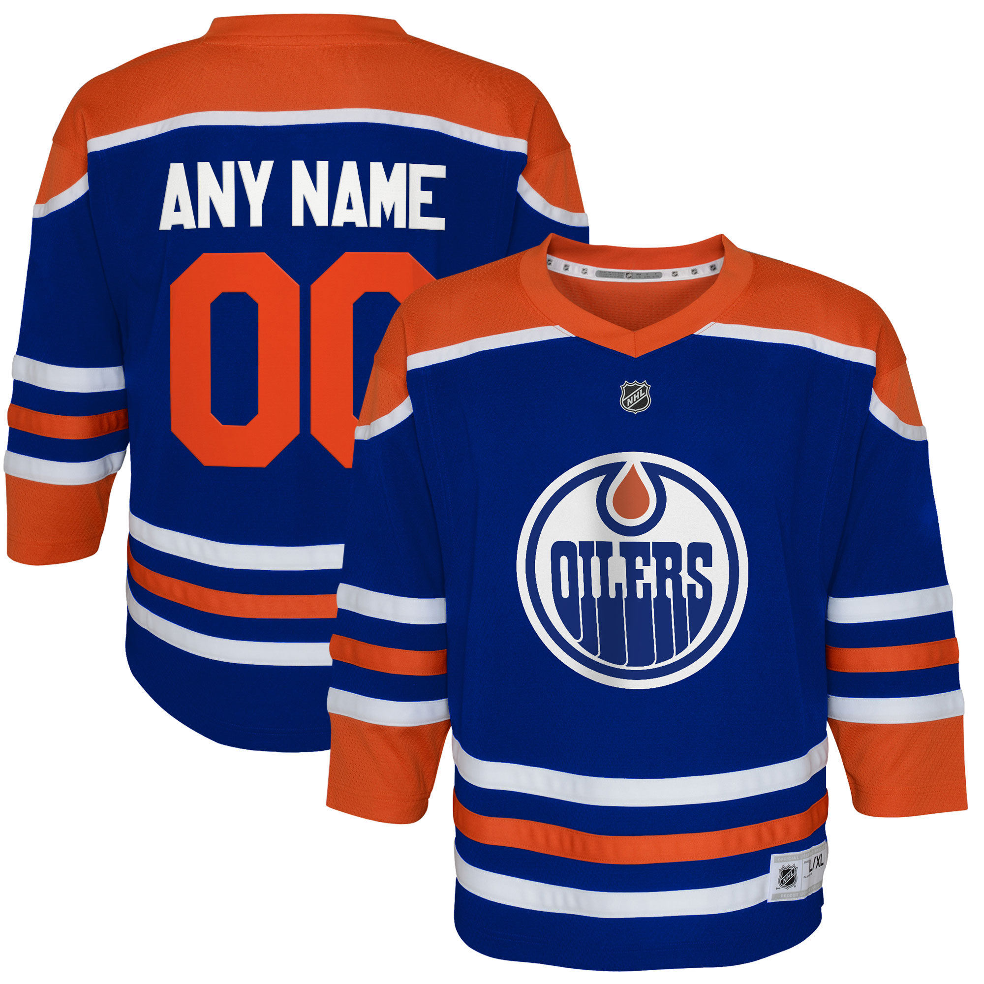 Youth Edmonton Oilers Royal Home Custom Hockey Jersey - JS146 