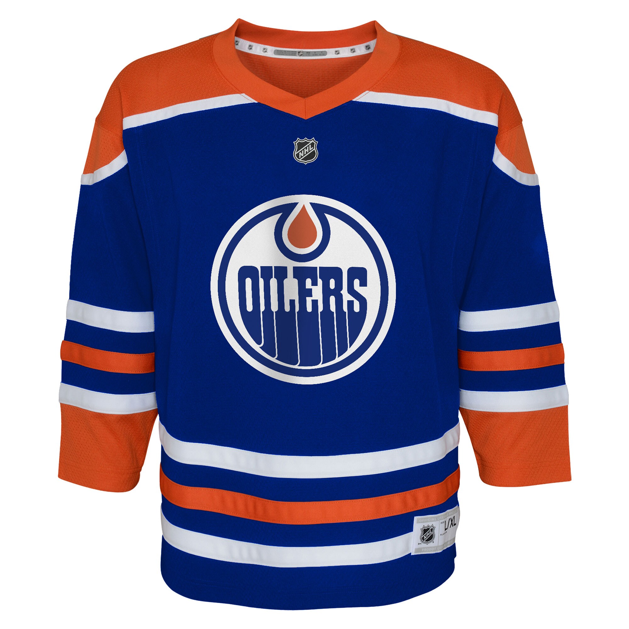 Alternative view of Youth Edmonton Oilers Royal Home Custom Hockey Jersey - JS146 