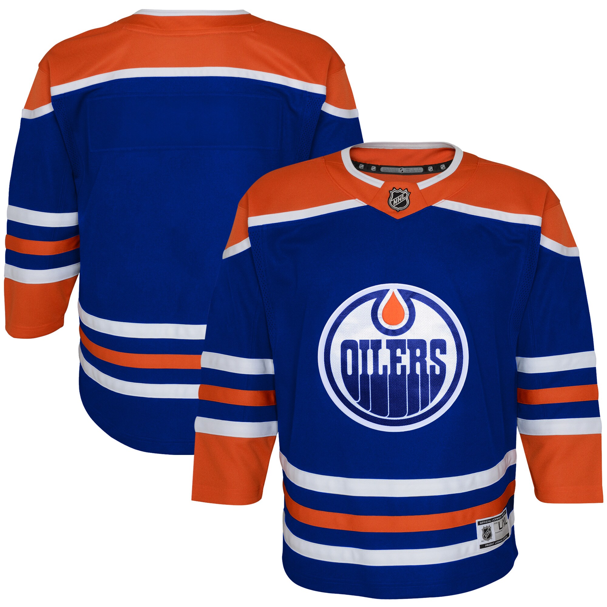Youth Edmonton Oilers Royal Home Hockey Jersey - JS900 