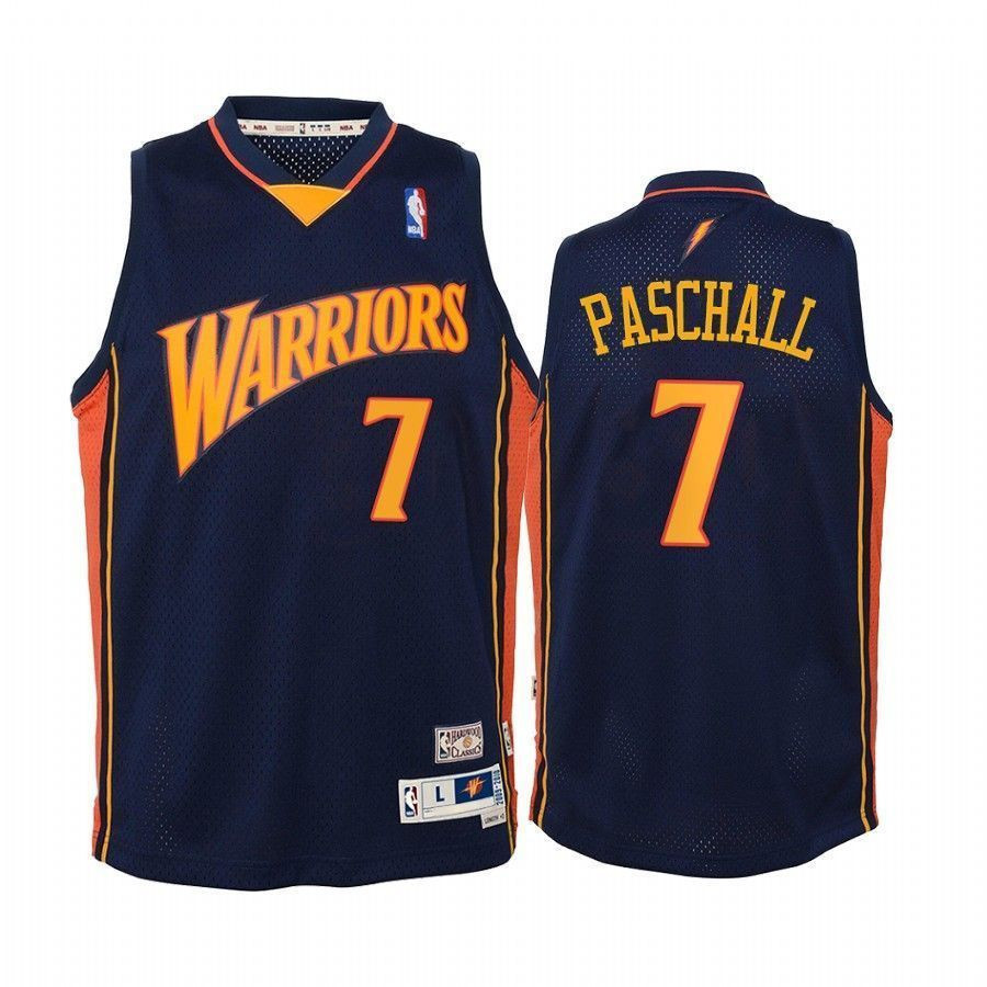 Youth Eric Paschall Golden State Warriors Hardwood Classics Basketball Jersey - Navy - JS678 
