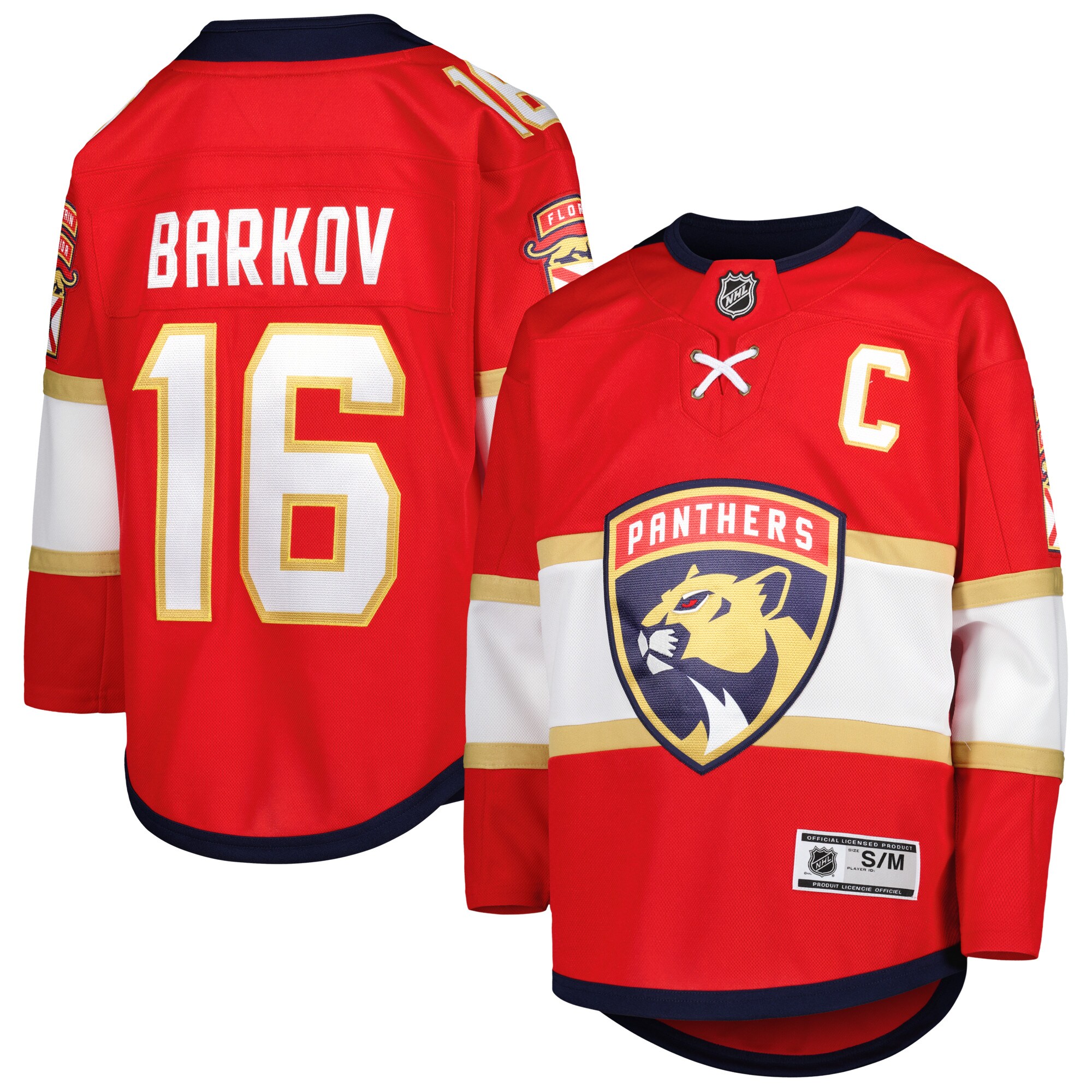 Youth Florida Panthers Aleksander Barkov Red Home Premier Player Hockey Jersey - JS523 
