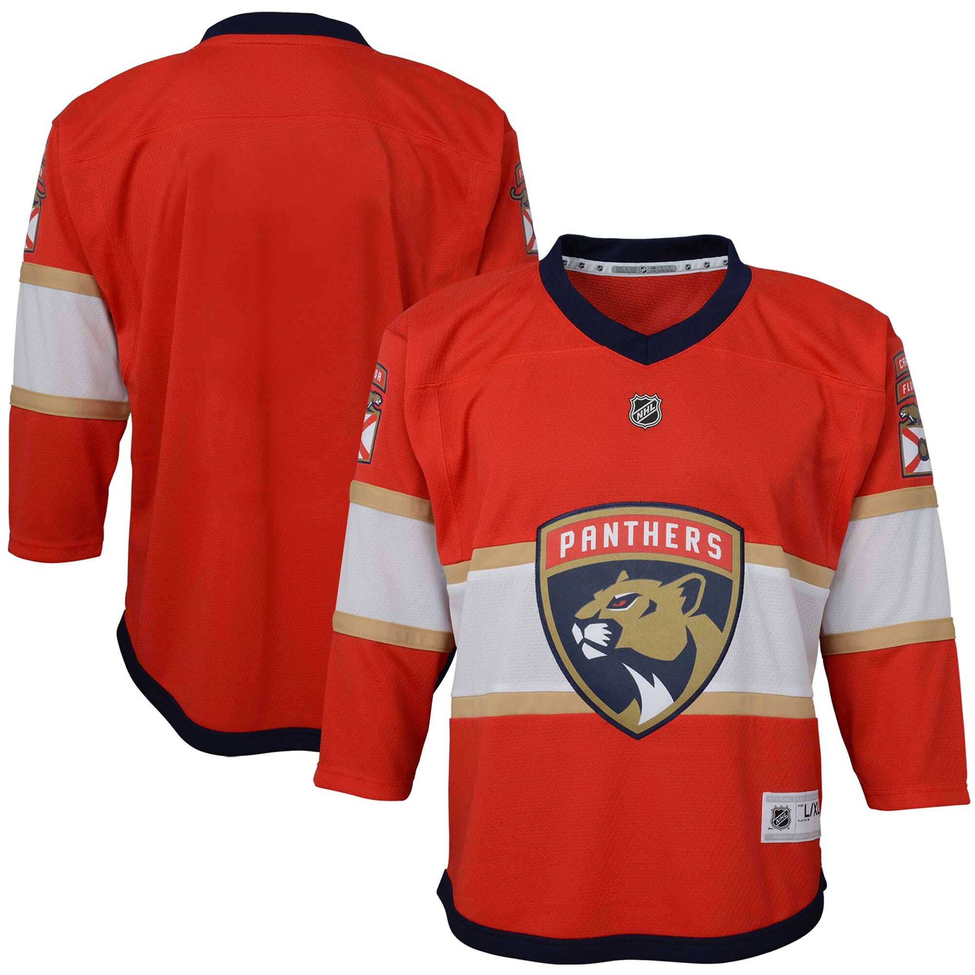 Youth Florida Panthers Red Home Blank Hockey Jersey - JS331 