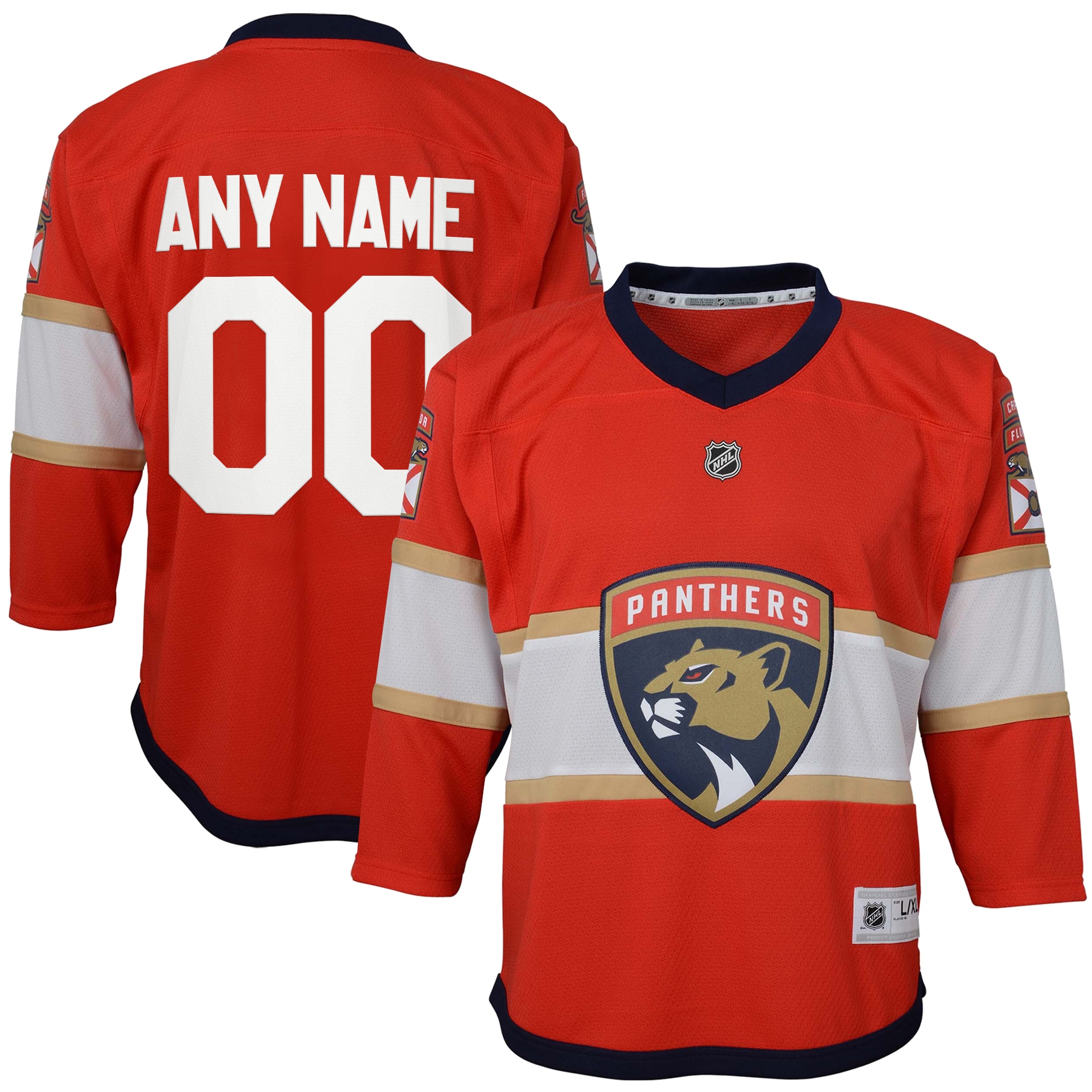 Youth Florida Panthers Red Home Custom Hockey Jersey - JS978 