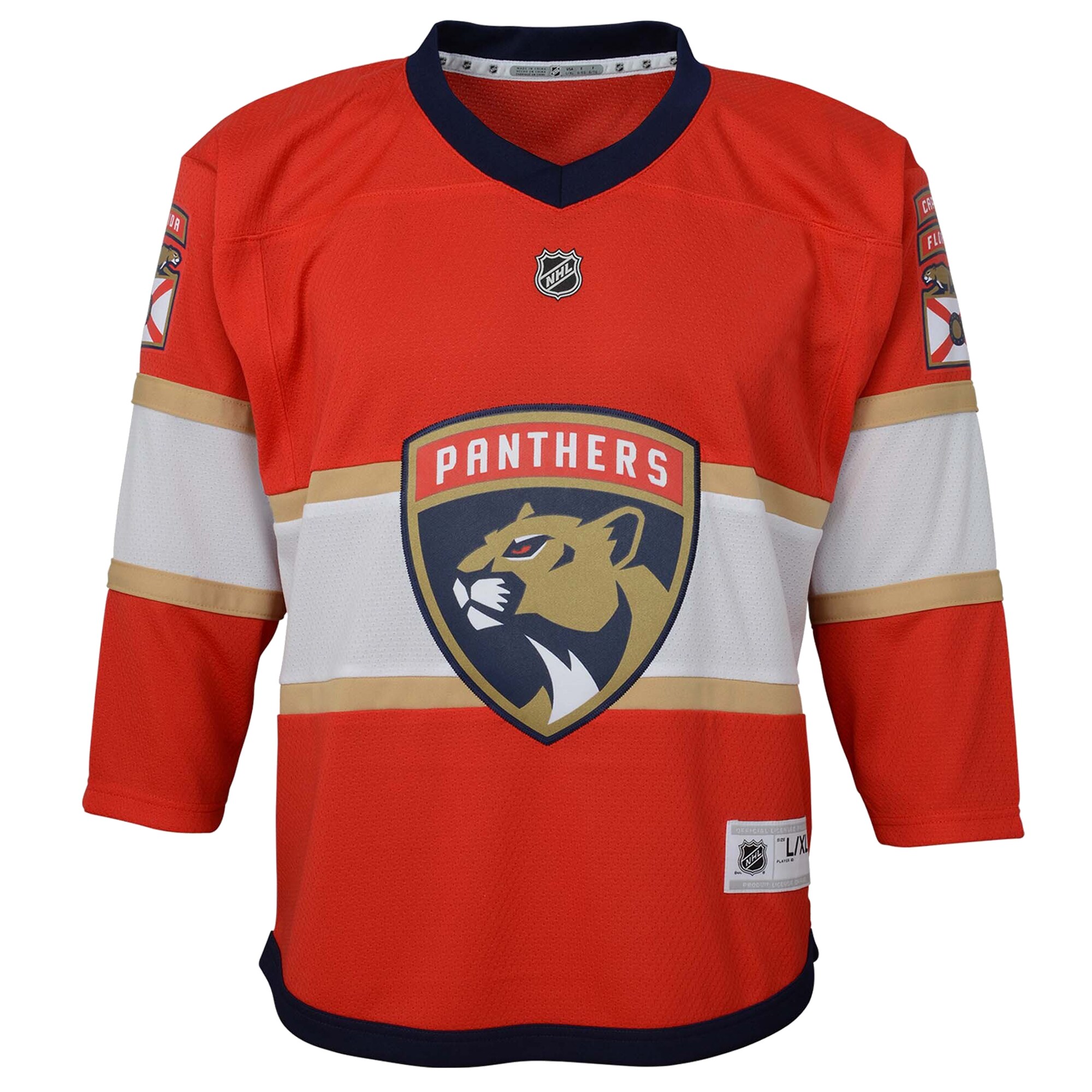 Alternative view of Youth Florida Panthers Red Home Custom Hockey Jersey - JS978 