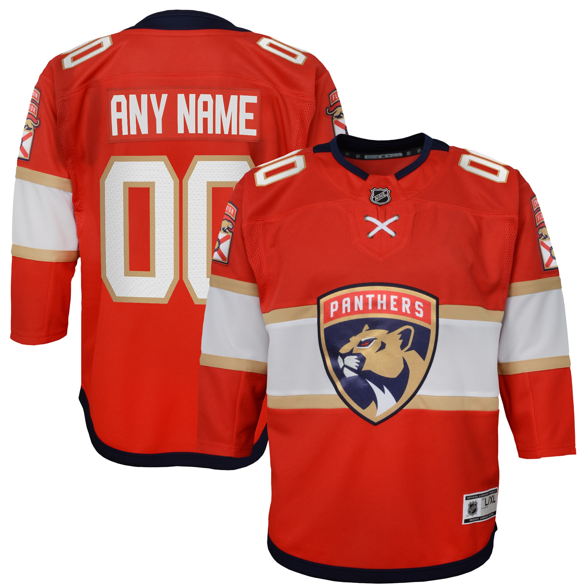 Youth Florida Panthers Red Home Premier Custom Hockey Jersey - JS328 