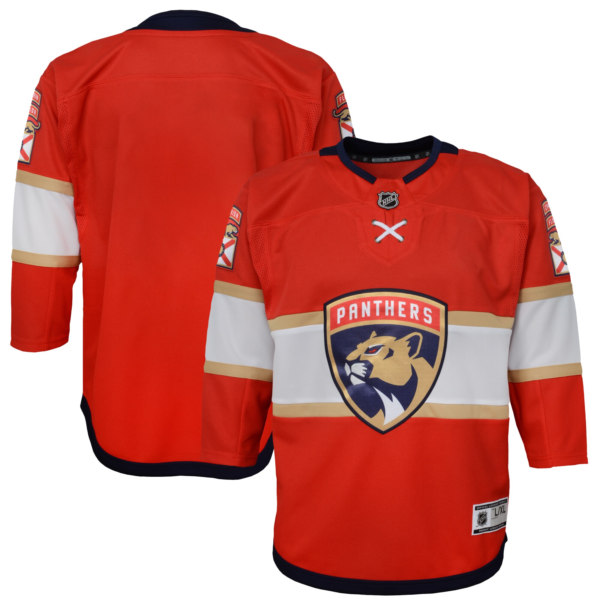 Youth Florida Panthers Red Home Premier Hockey Jersey - JS830 