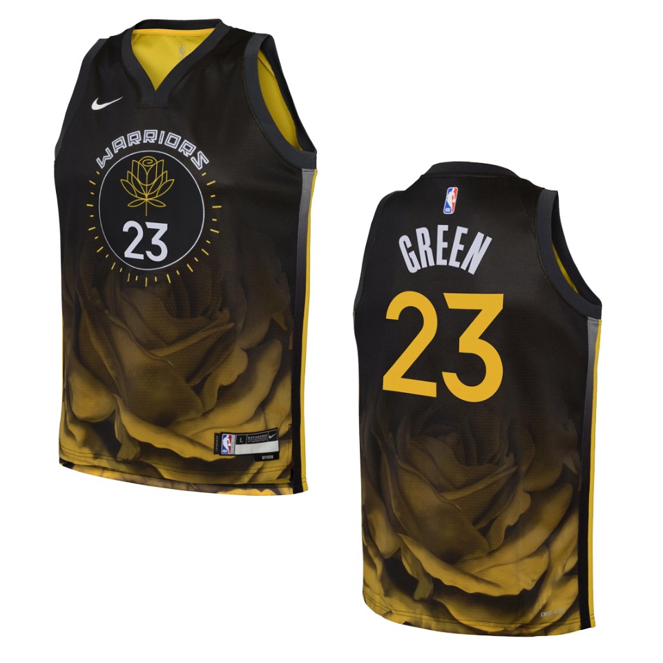 Youth Golden State Warriors 2022-23 City Edition Draymond Green Black Basketball Jersey