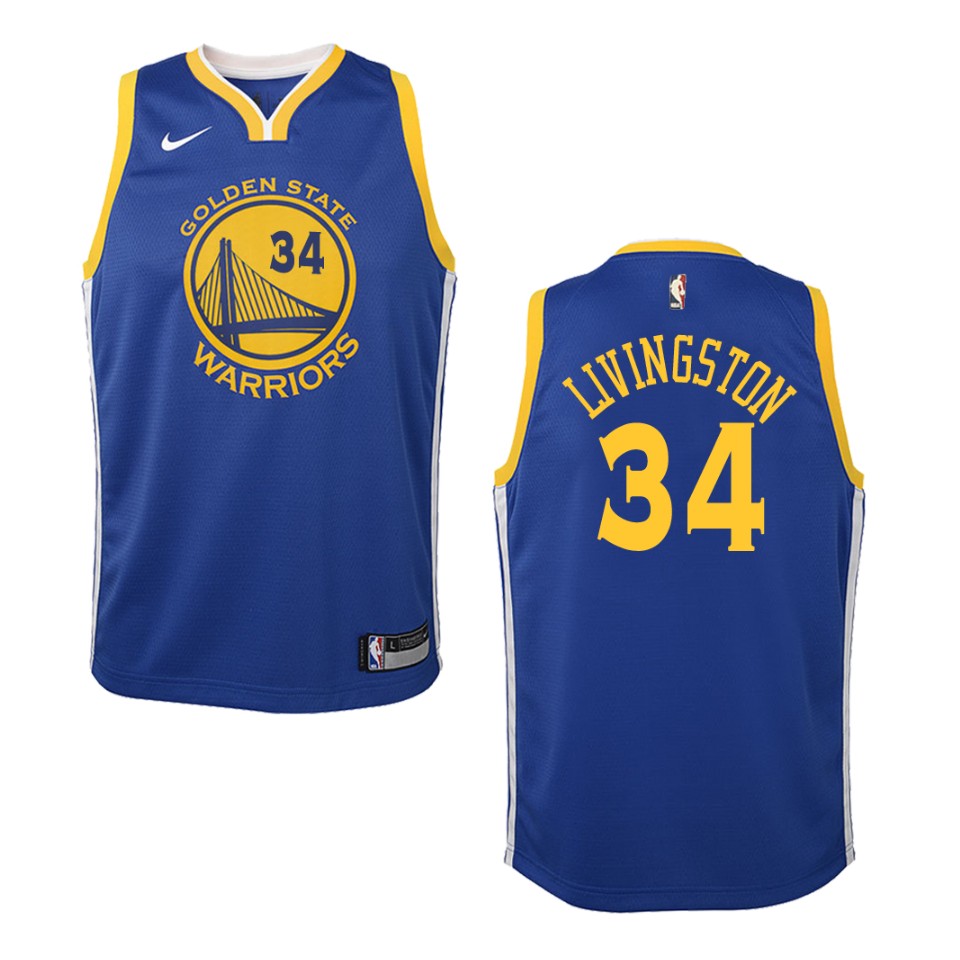 Youth Golden State Warriors #34 Shaun Livingston Icon Swingman Basketball Jersey - Blue
