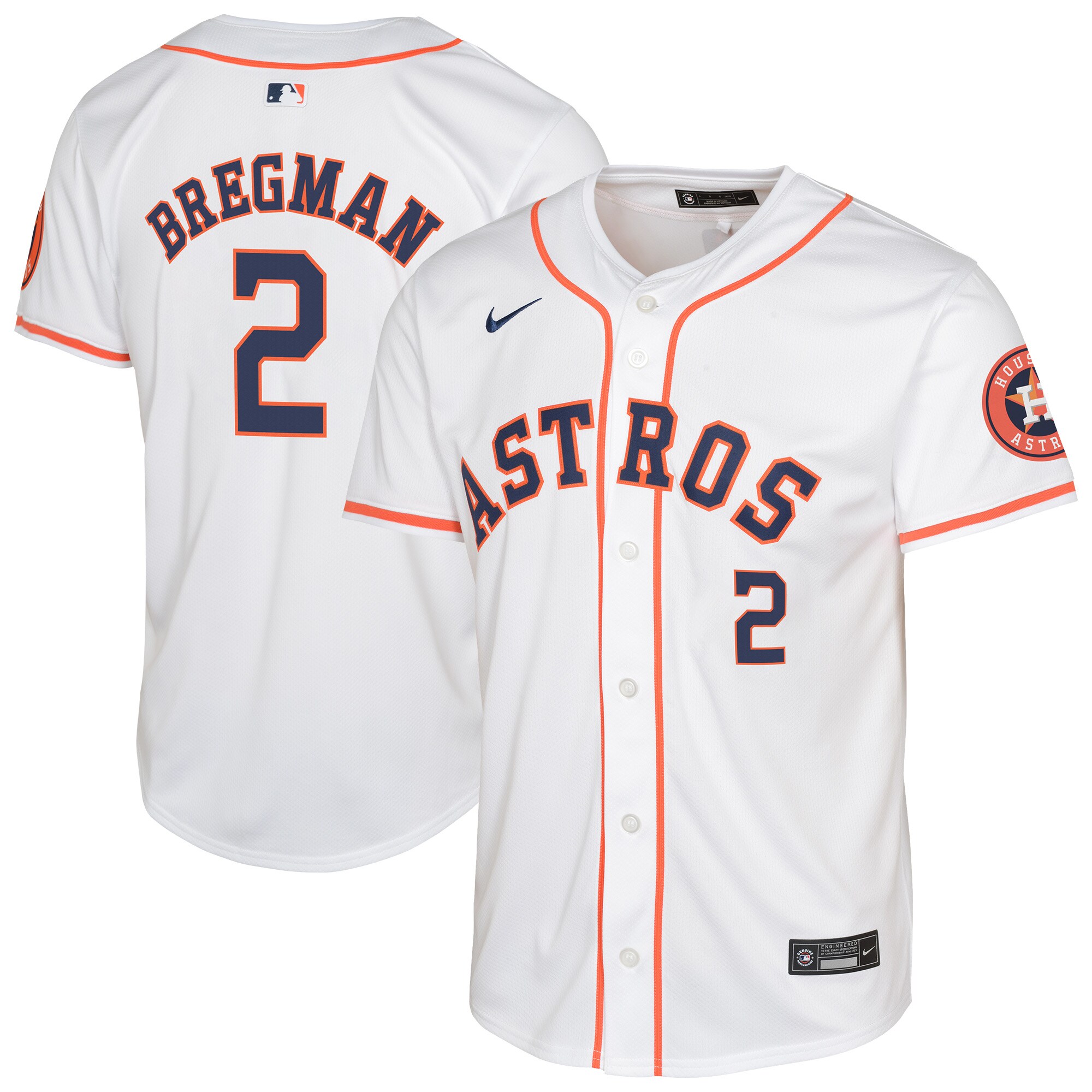Youth Houston Astros Alex Bregman White Home Limited Baseball Jersey 