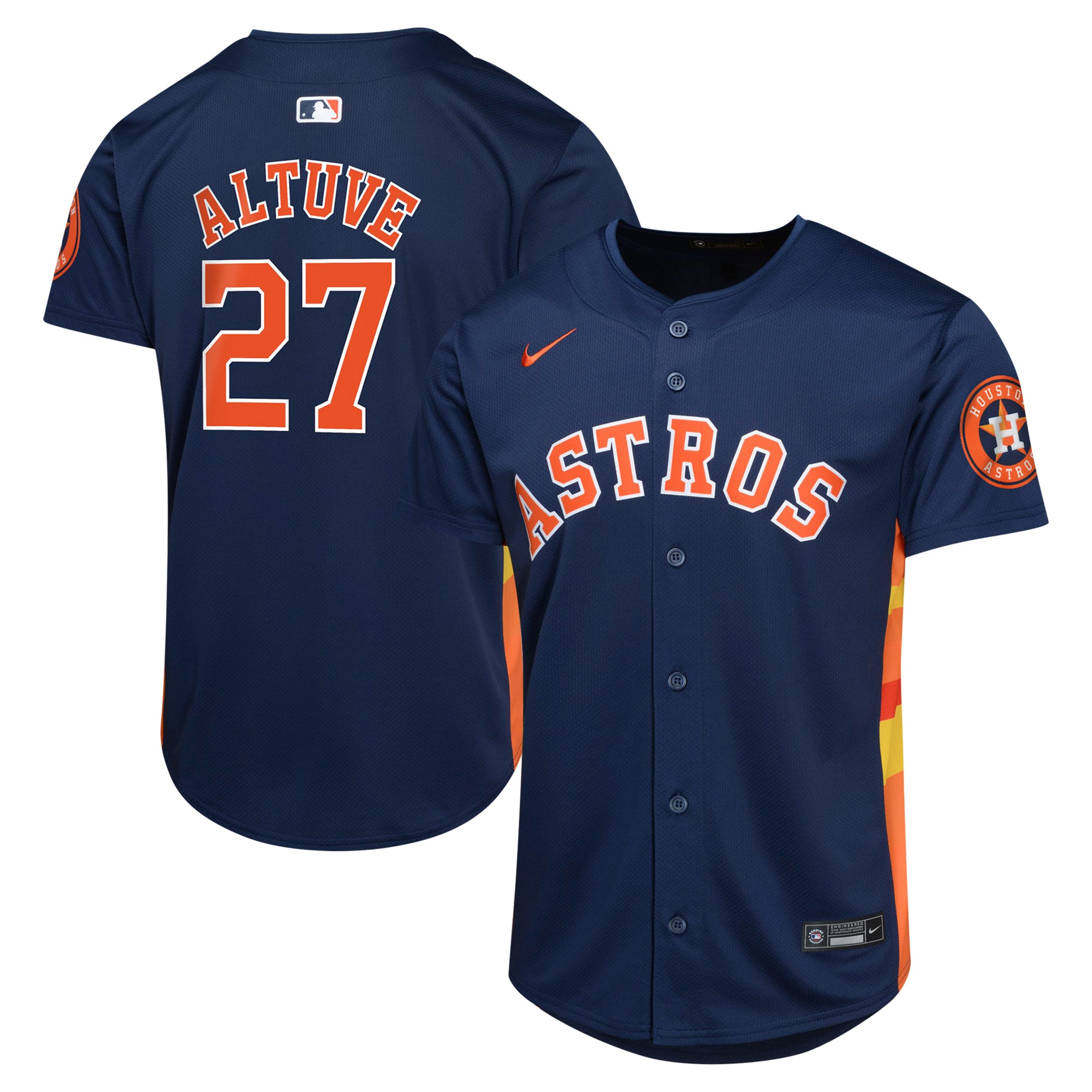 Youth Houston Astros Jose Altuve Navy Alternate Limited Player Baseball Jersey 