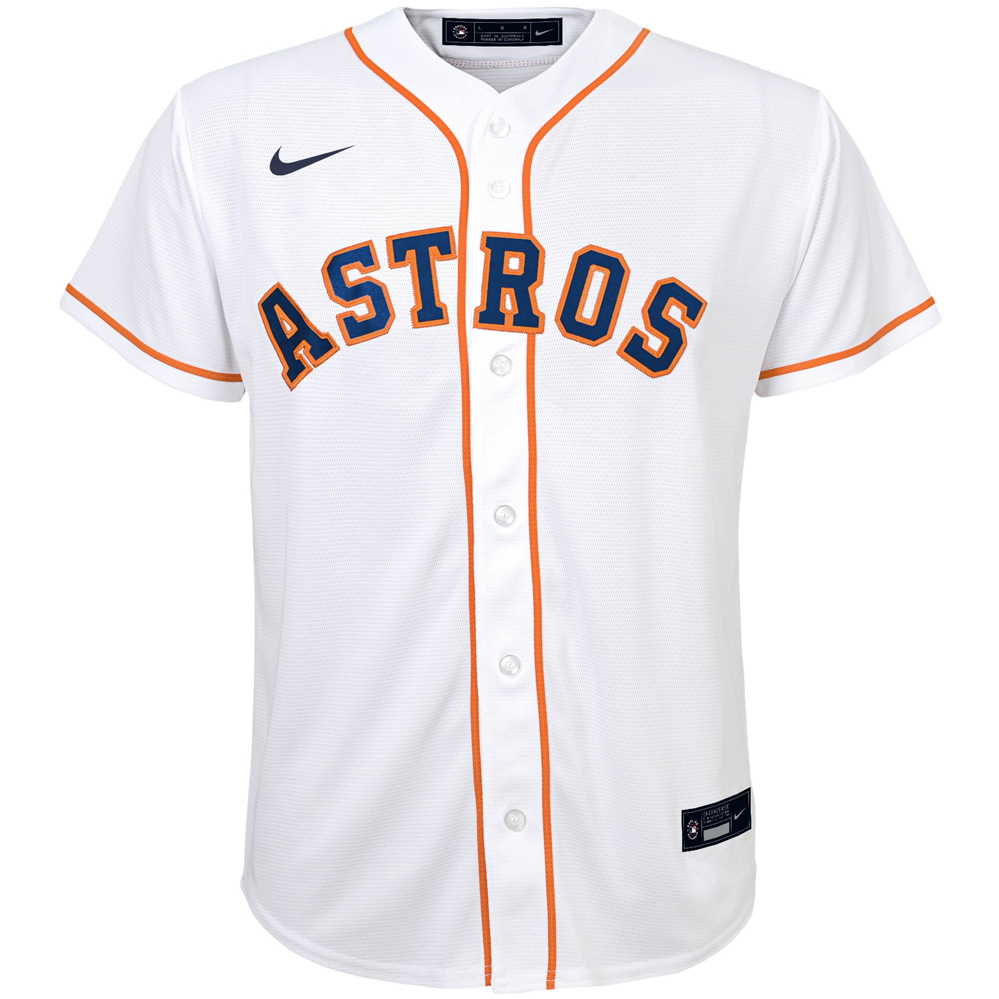 Alternative view of Youth Houston Astros Jose Altuve White Alternate Player Baseball Jersey 