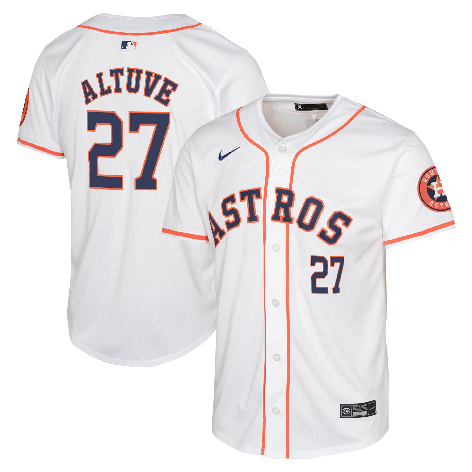 Youth Houston Astros Jose Altuve White Home Limited Player Baseball Jersey 