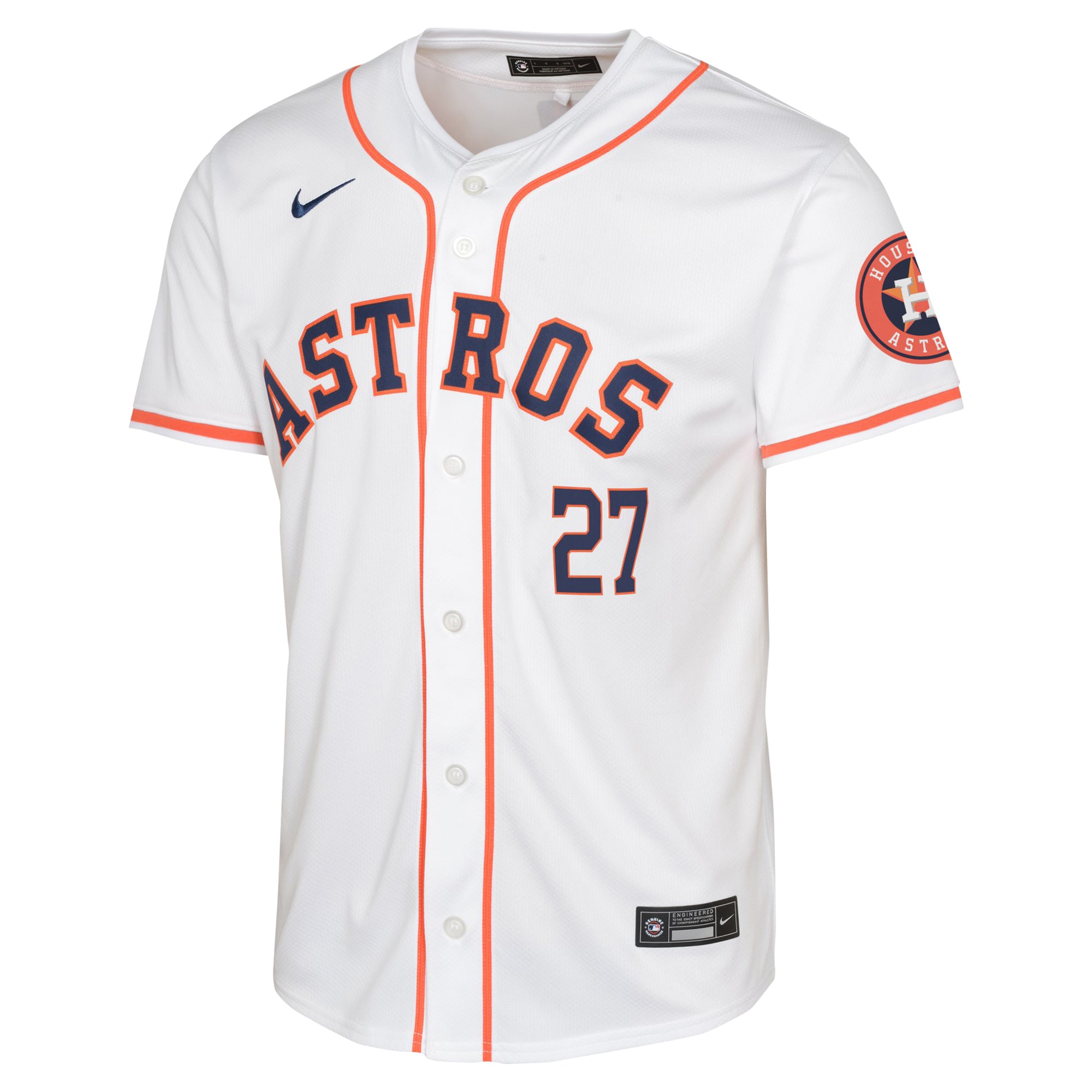 Alternative view of Youth Houston Astros Jose Altuve White Home Limited Player Baseball Jersey 