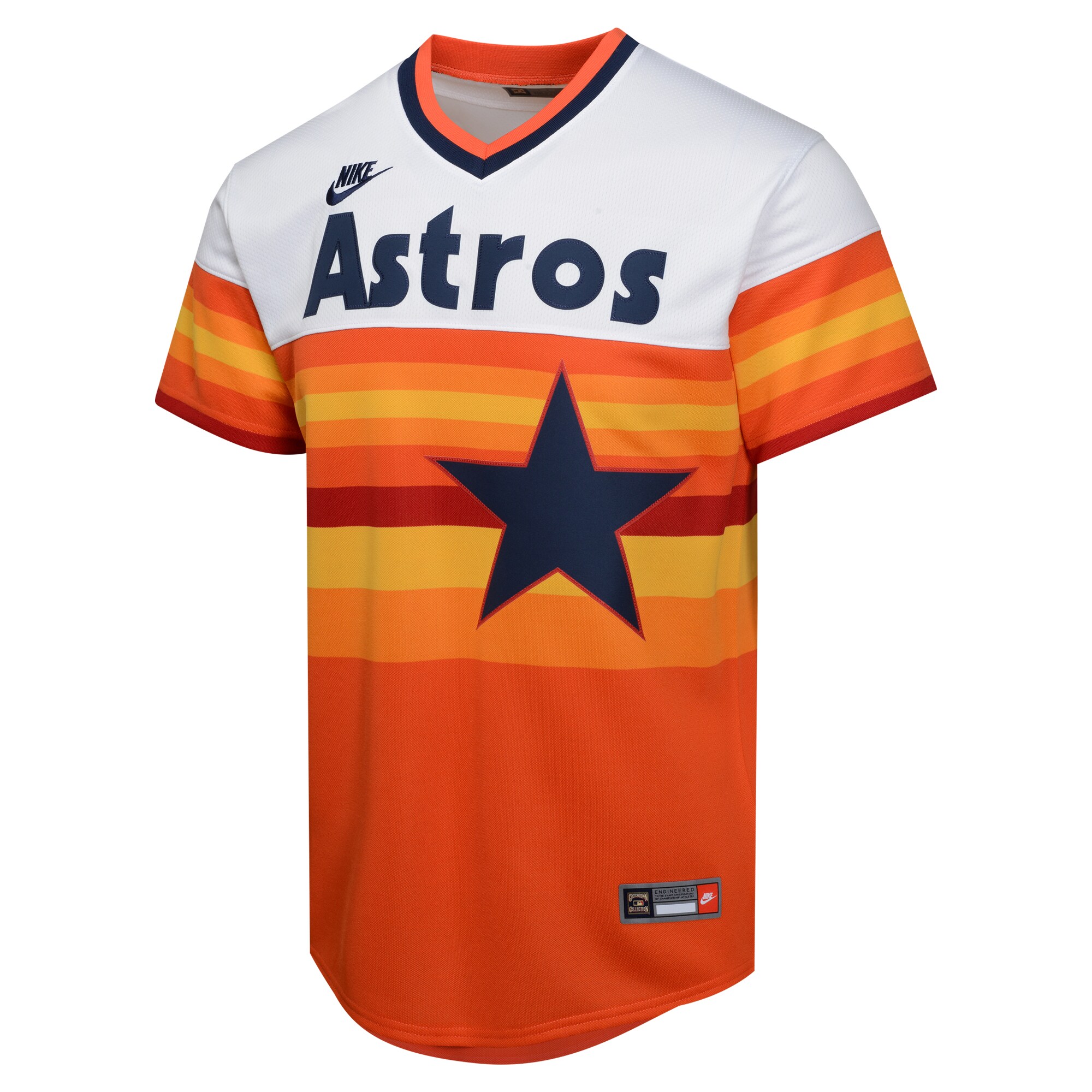 Alternative view of Youth Houston Astros Nolan Ryan White Cooperstown Collection Limited Player Baseball Jersey 