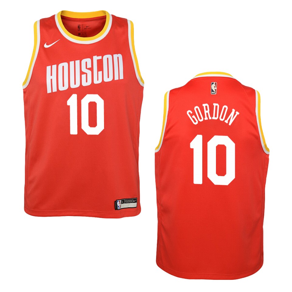 Youth Houston Rockets #10 Eric Gordon Hardwood Classics Swingman Jersey - Red