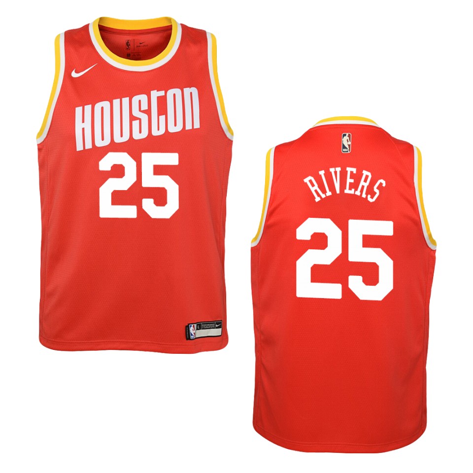 Youth Houston Rockets #25 Austin Rivers Hardwood Classics Swingman Jersey - Red