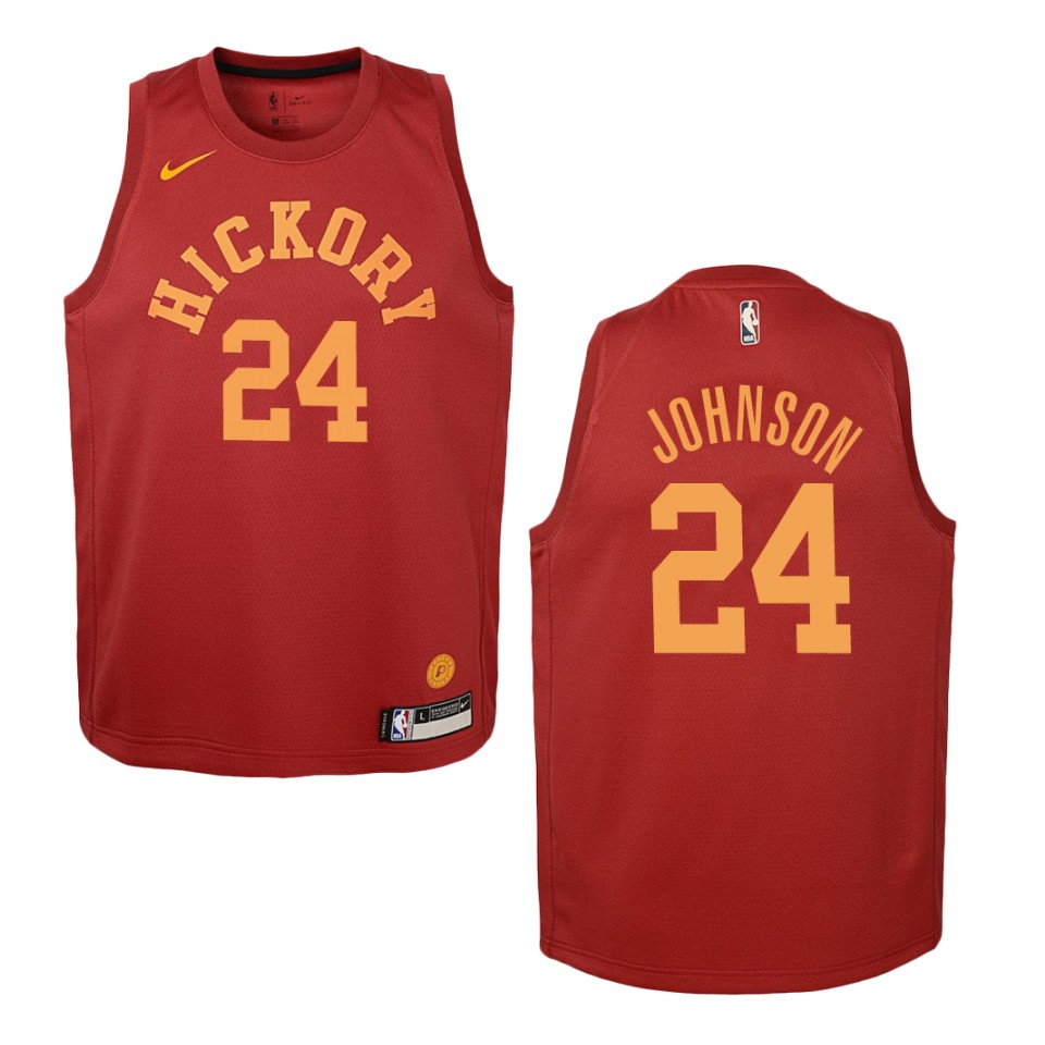 Youth Indiana Pacers #24 Alize Johnson Hardwood Classics Swingman Basketball Jersey - Red
