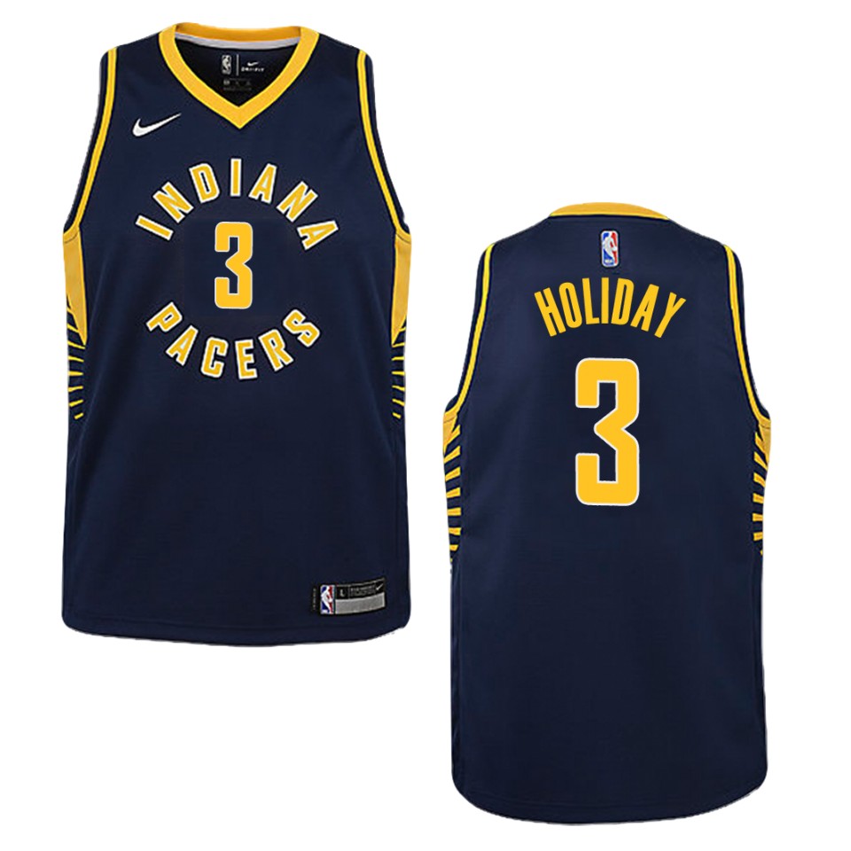 Youth Indiana Pacers #3 Aaron Holiday Icon Swingman Basketball Jersey - Navy