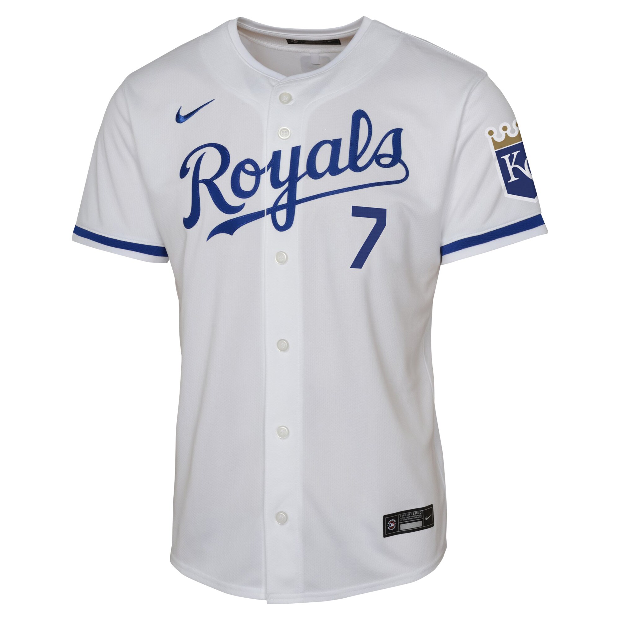 Alternative view of Youth Kansas City Royals Bobby Witt Jr. White Home Limited Player Baseball Jersey 