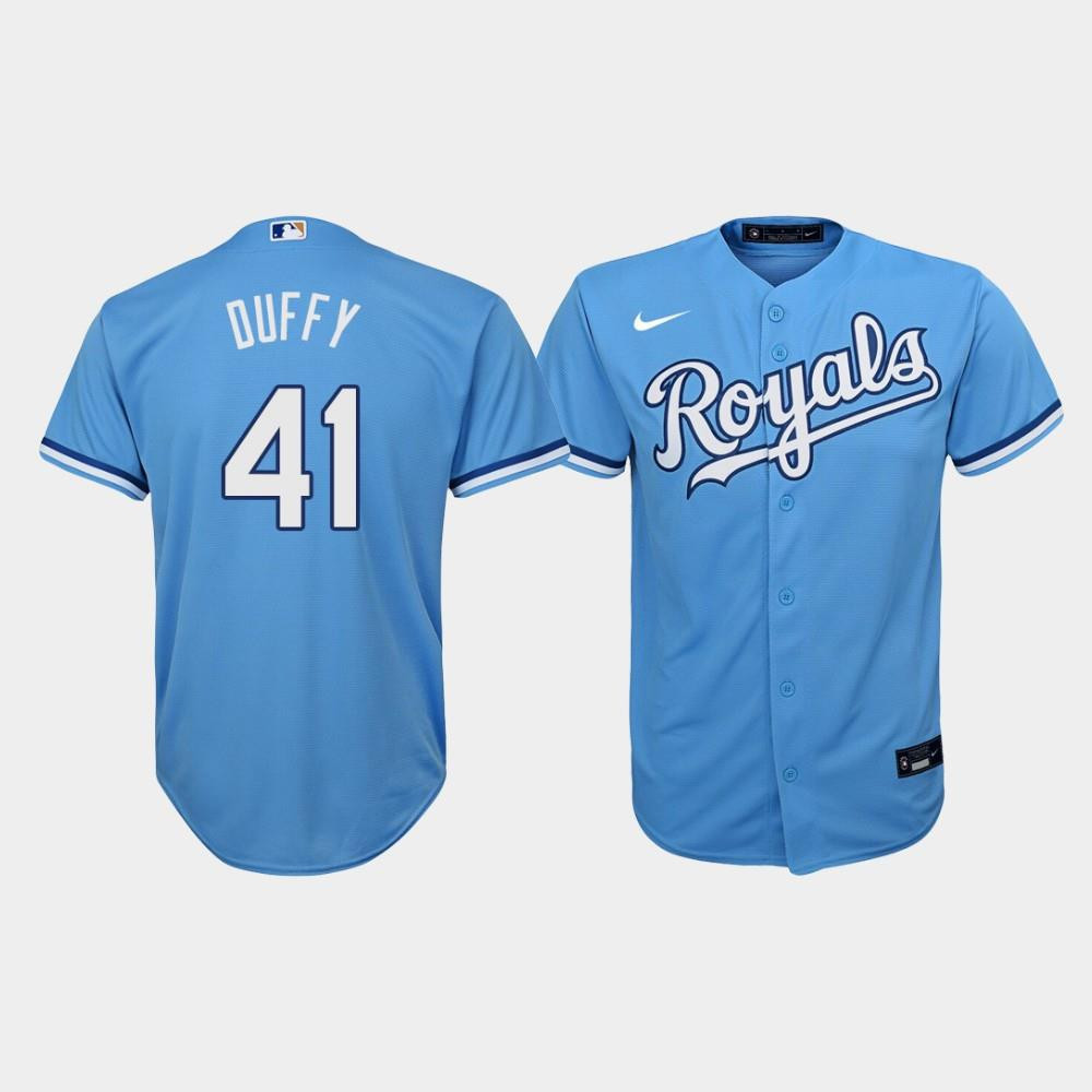 Youth Kansas City Royals Danny Duffy 41 Light Blue Alternate Baseball Jersey Baseball Jersey 