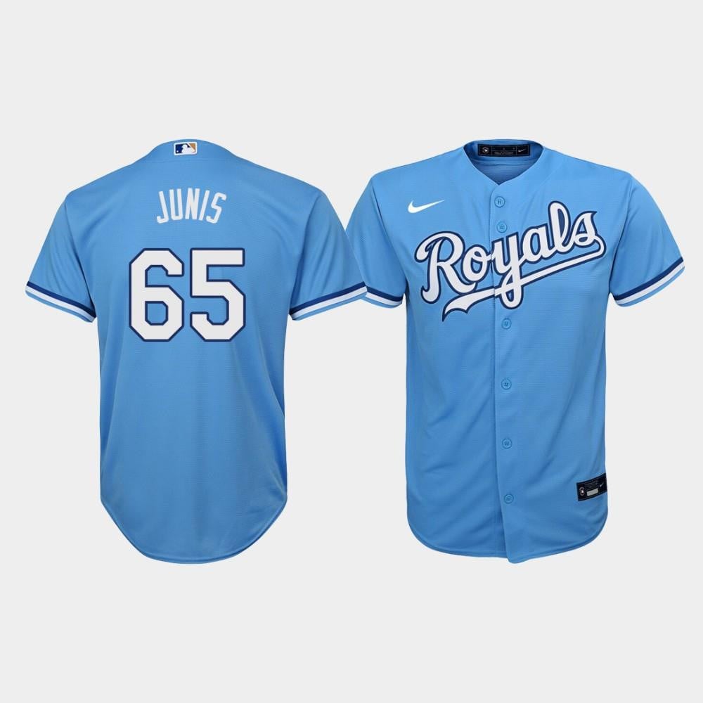 Youth Kansas City Royals Jakob Junis 65 Light Blue Alternate Baseball Jersey Baseball Jersey 