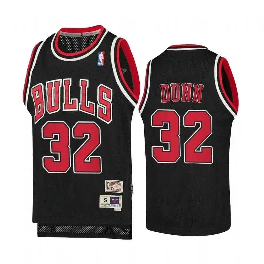 Youth Kris Dunn Chicago Bulls Hardwood Classics Basketball Jersey - Black - JS392 