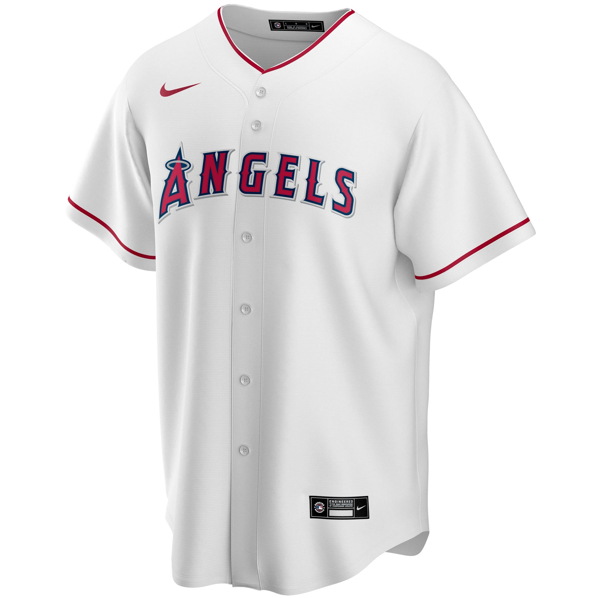 Alternative view of Youth Los Angeles Angels Mike Trout White Alternate Player Baseball Jersey 