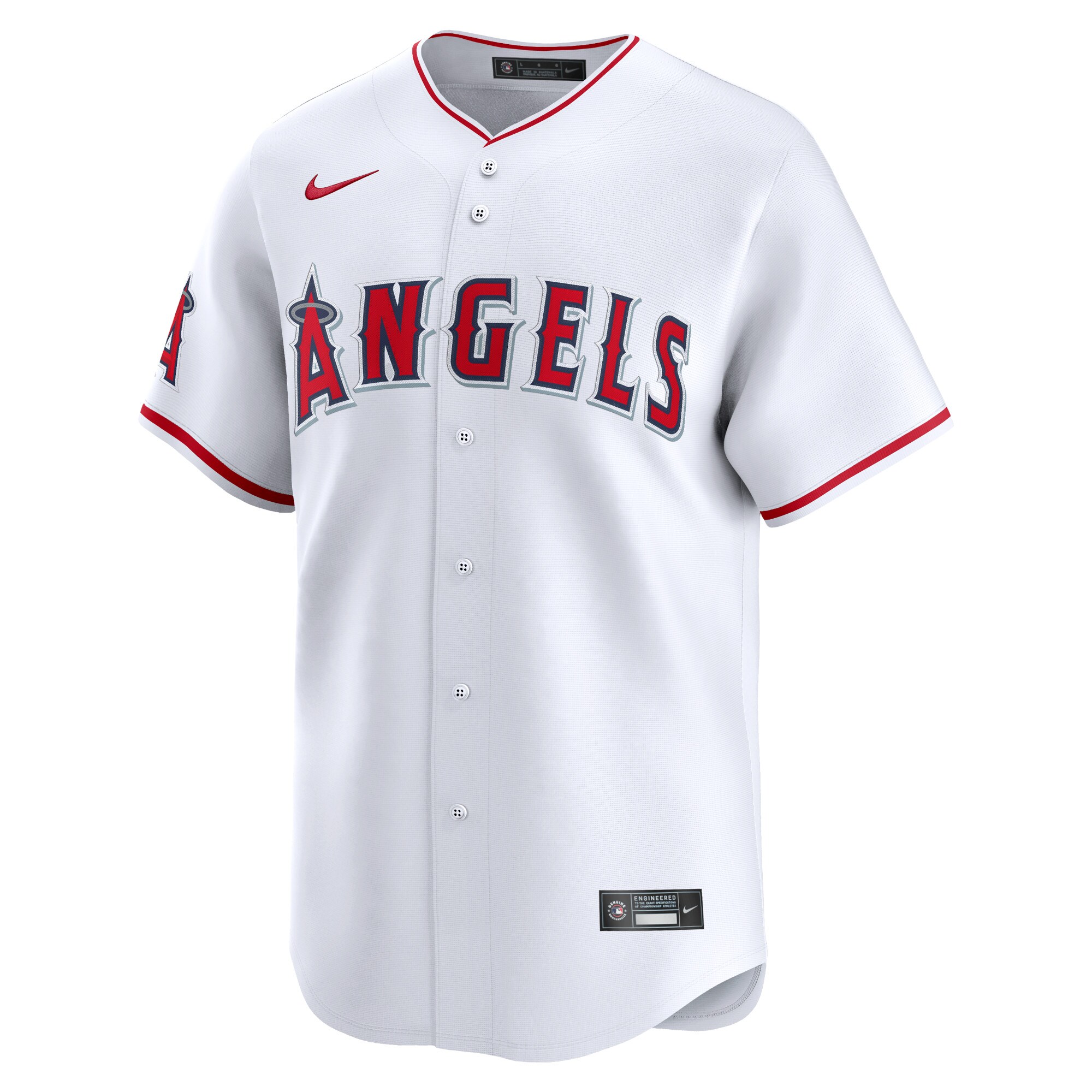 Alternative view of Youth Los Angeles Angels White Home Limited Baseball Jersey 
